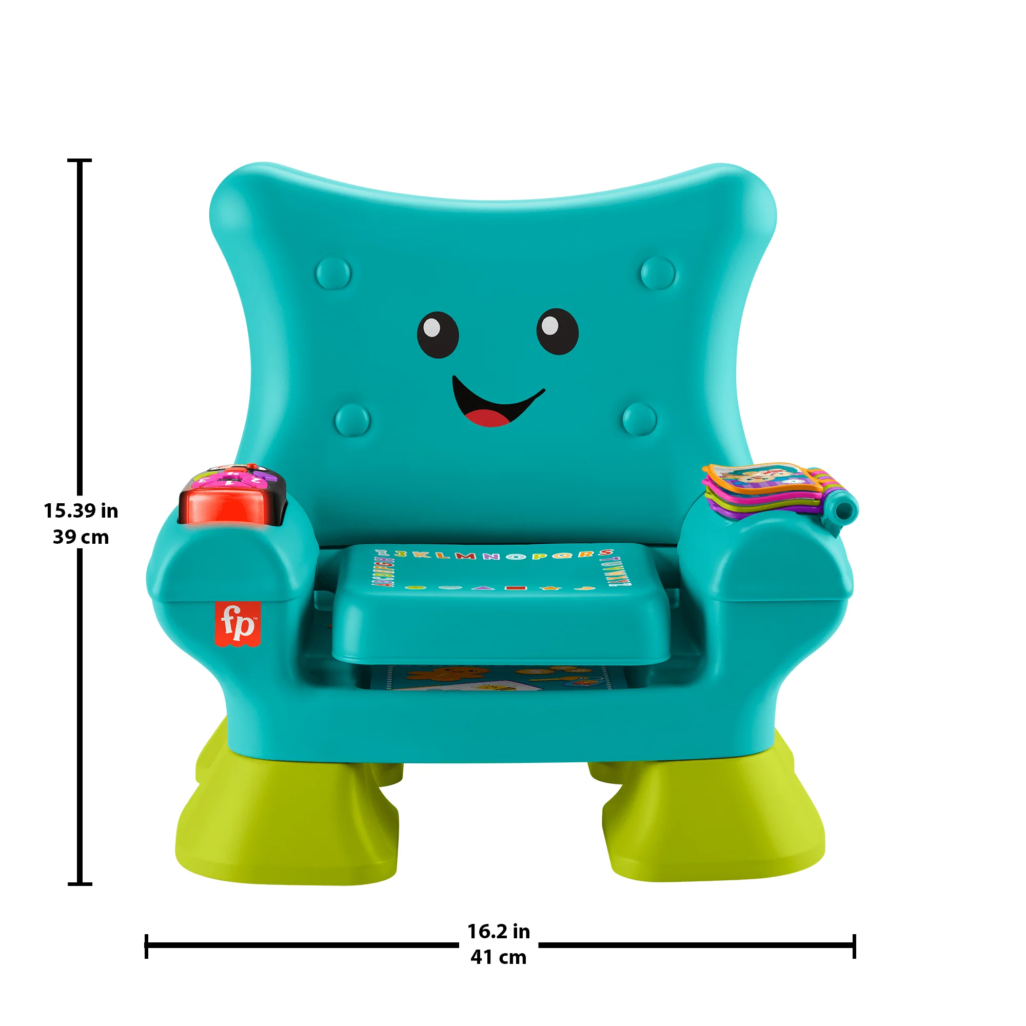 Fisher-Price Laugh & Learn Smart Stages Chair Electronic Learning Toy For Toddlers, Teal - Image 5