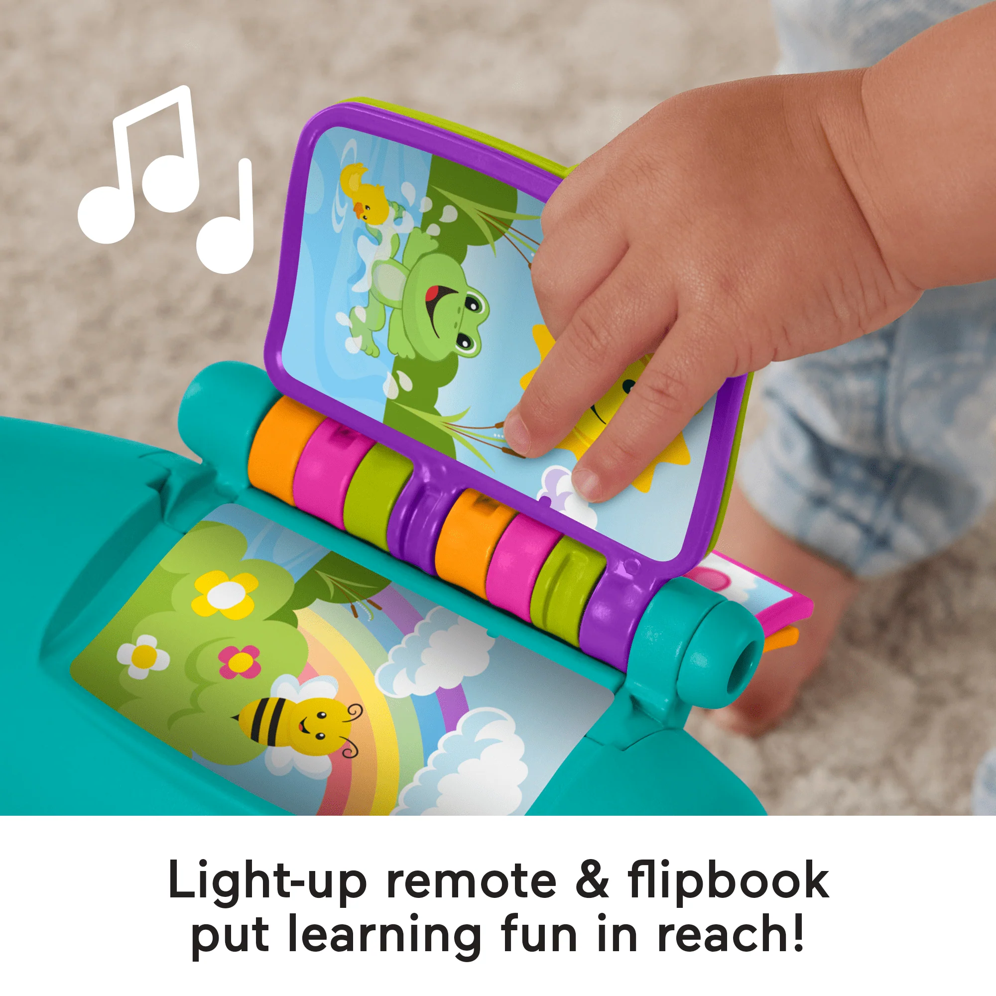 Fisher-Price Laugh & Learn Smart Stages Chair Teal Electronic Learning Toy For Toddlers, Multilanguage Version - Image 4