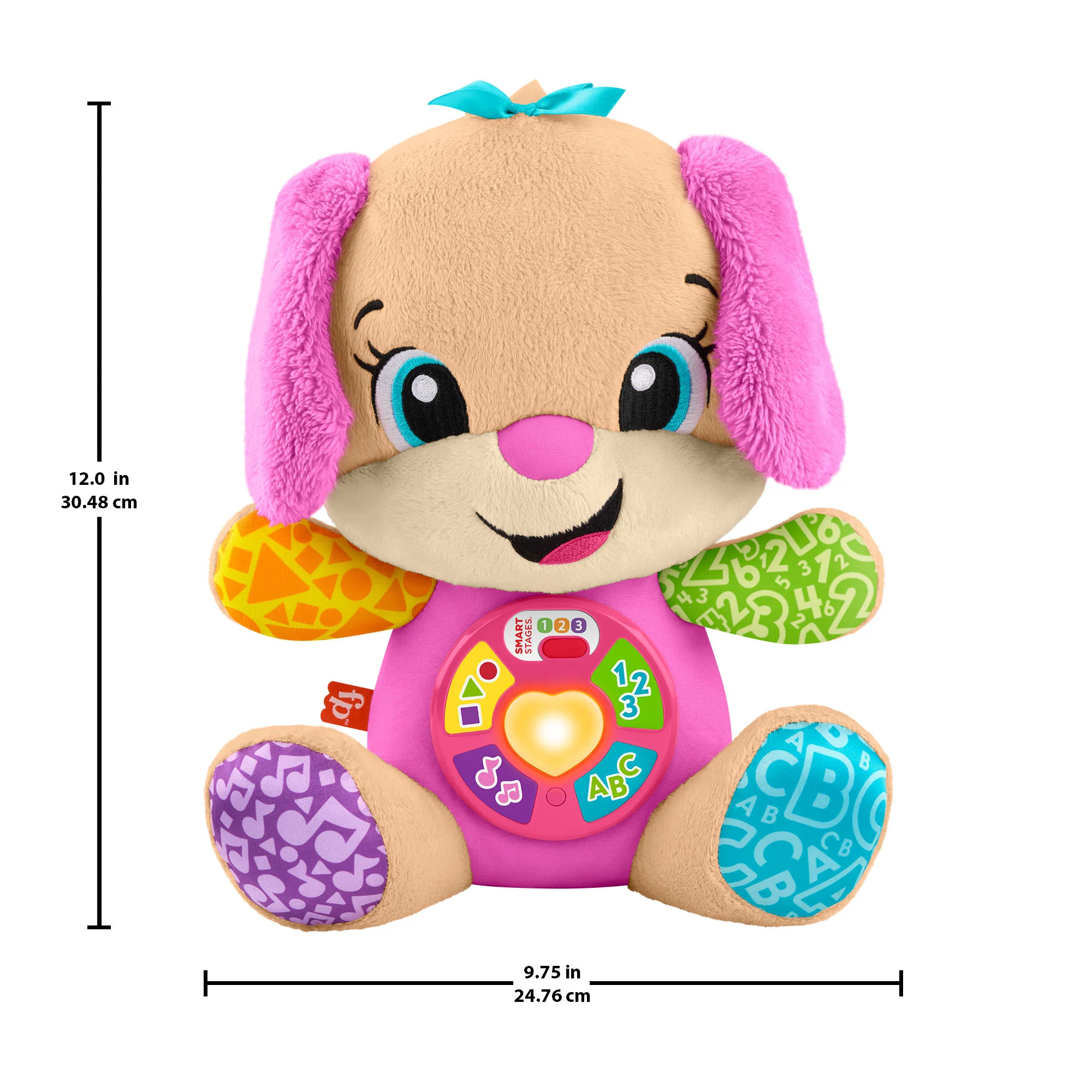 Fisher-Price Laugh & Learn Smart Stages Sis Pink Plush Musical Learning Toy For Baby & Toddler - Image 5