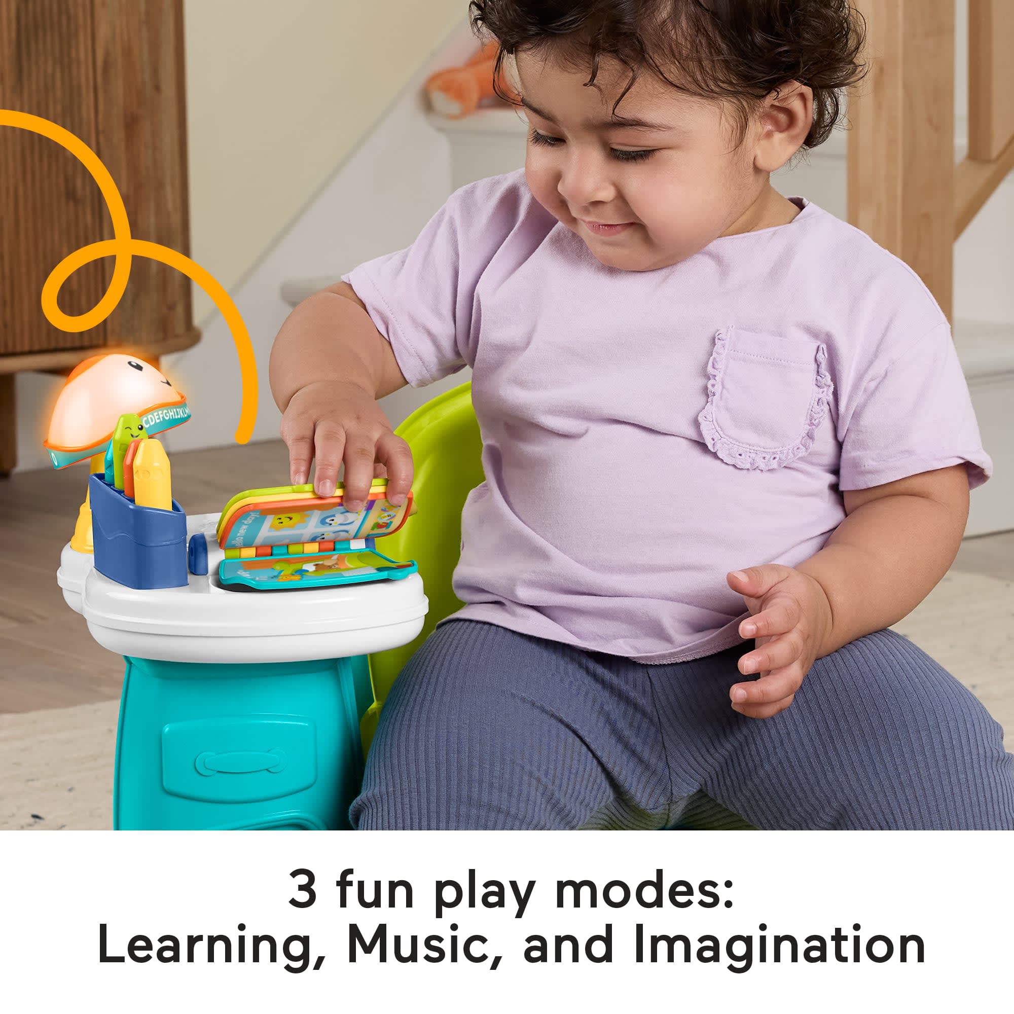Fisher-Price Laugh & Learn Song & Story Learning Chair interactive Toddler Toy - Image 3