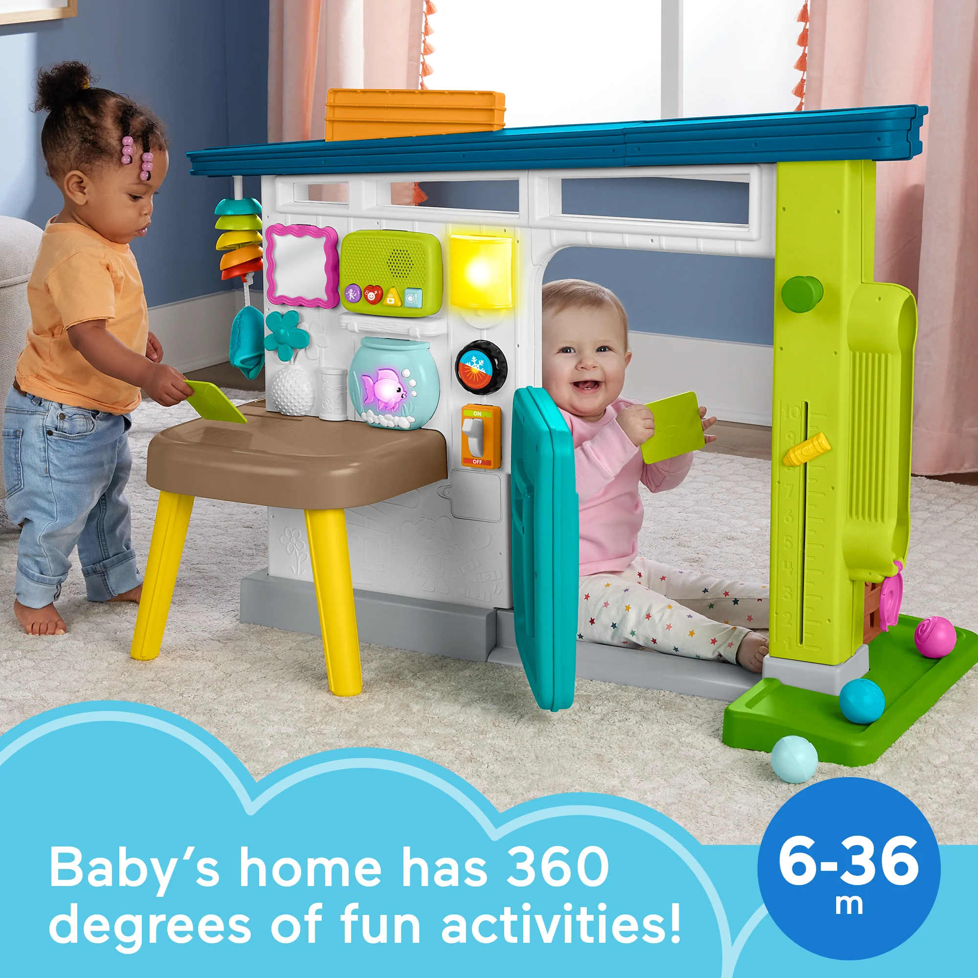 Fisher-Price Laugh & Learn Ultimate Playhouse Baby & Toddler Electronic Learning Toy, Multilanguage Version - Image 2