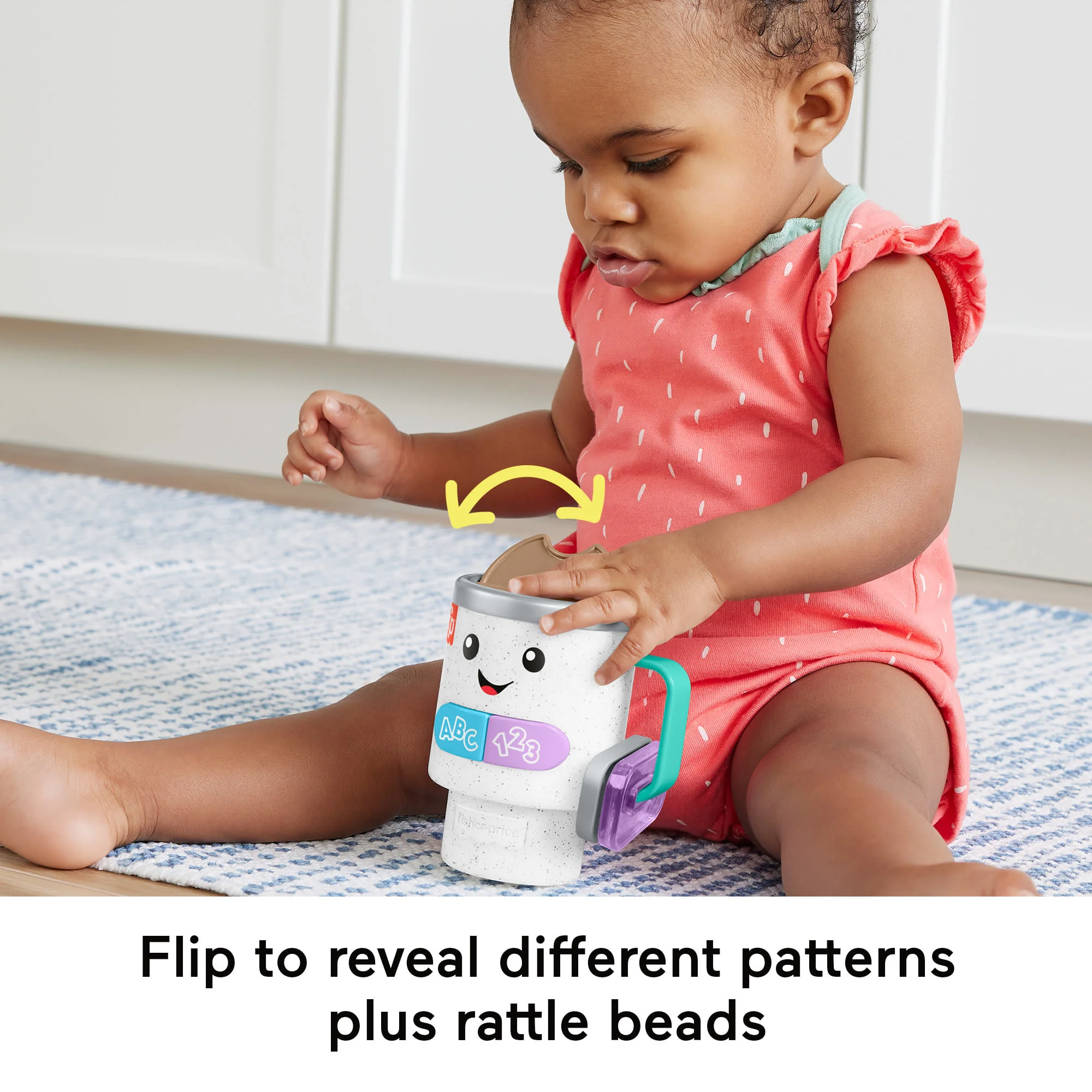 Fisher-Price Laugh & Learn Wake Up & Learn Coffee Mug Baby Musical Toy, Multilanguage Version - Image 4