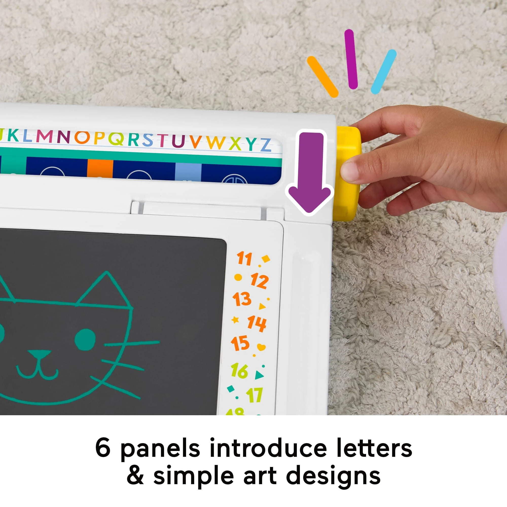 Fisher-Price Learn & Doodle Desk, Mess-Free Writing & Drawing Tablet With Lcd Screen For Kids - Image 4