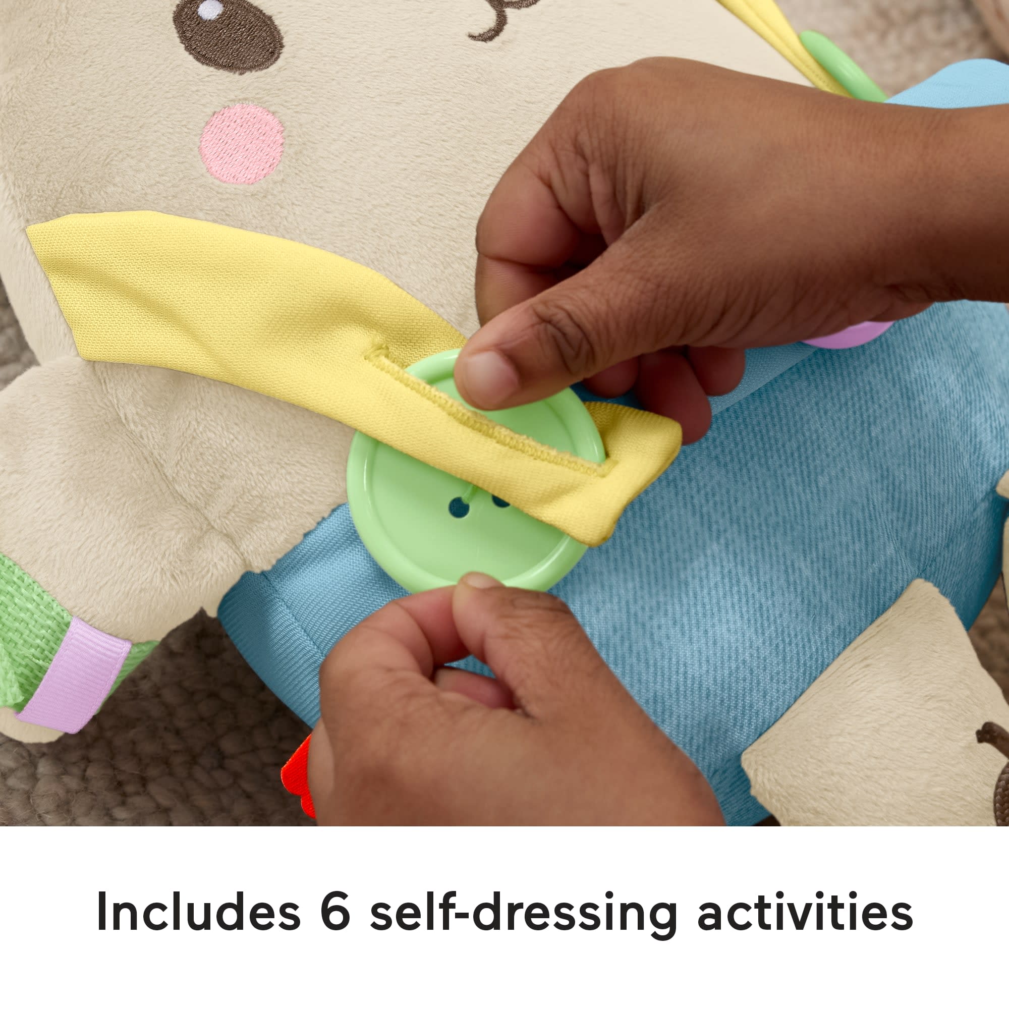 Fisher-Price Learn To Dress Bunny Plush Animal Doll Educational Activity Toy For Toddlers - Image 3