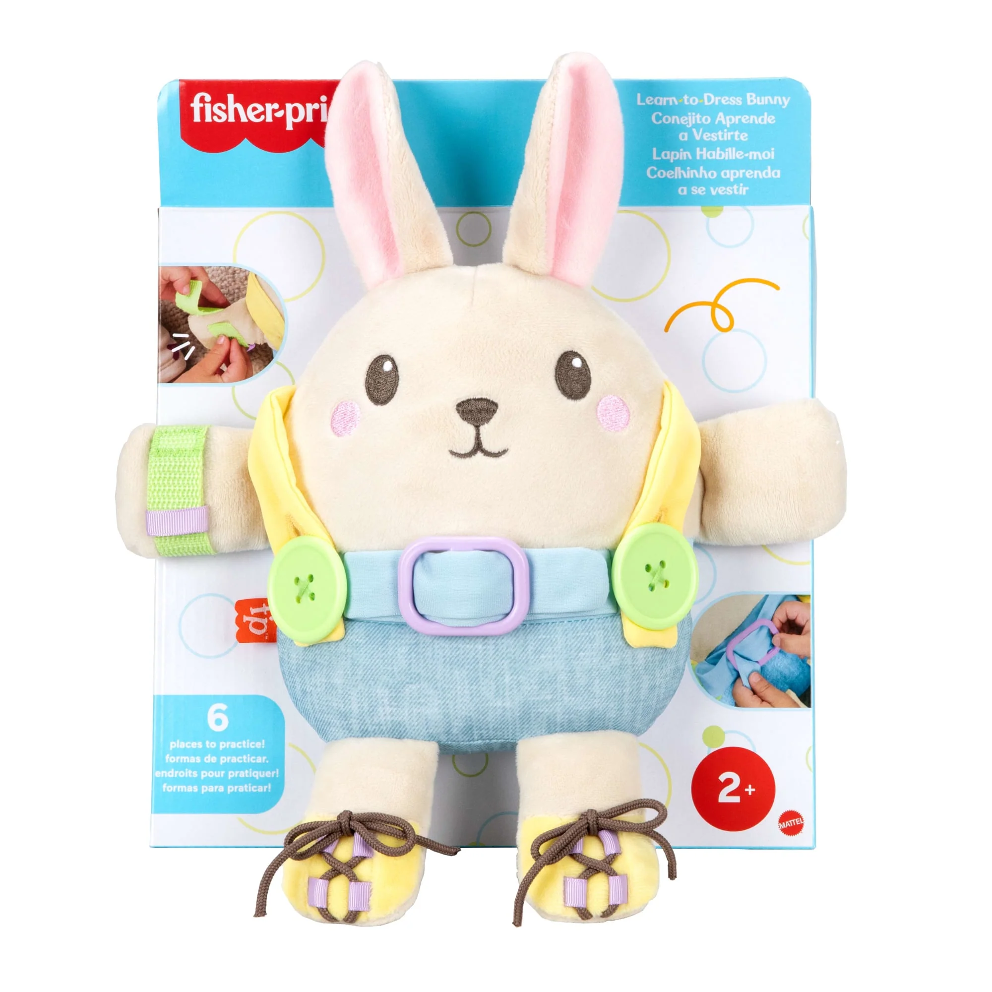 Fisher-Price Learn To Dress Bunny Plush Animal Doll Educational Activity Toy For Toddlers - Image 6