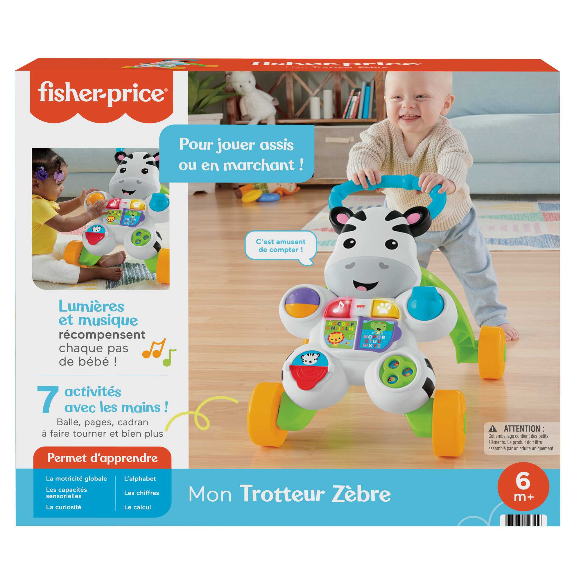 Fisher-Price Learn With Me Zebra Walker - French Version - Image 6