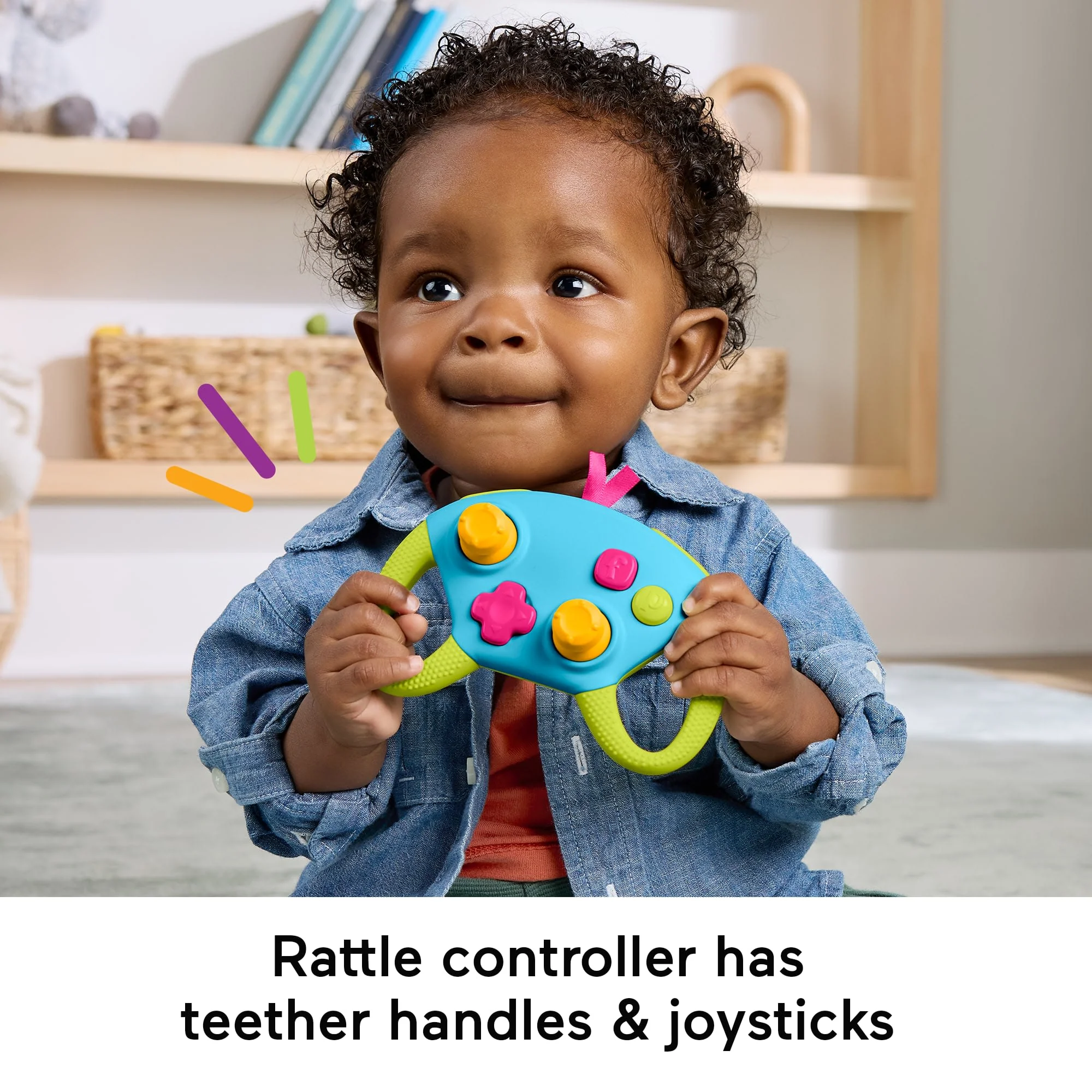 Fisher-Price Level-Up Little Gamer Gift Set, 3 Developmental Baby Toys For Newborns - Image 3