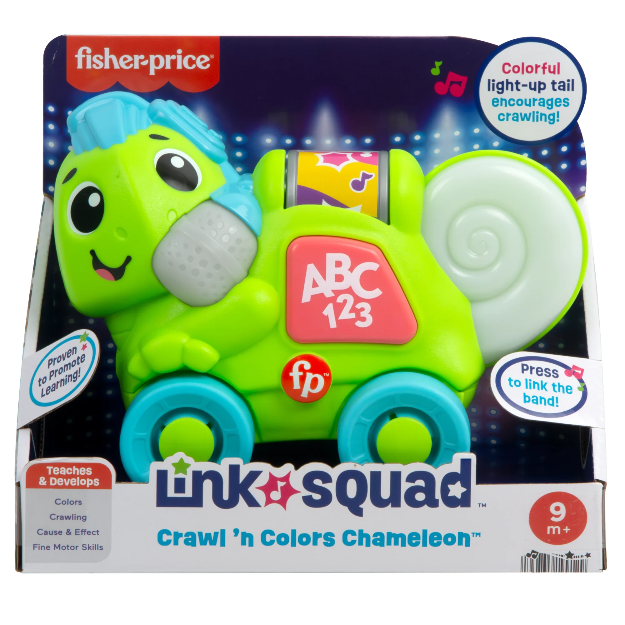 Fisher-Price Link Squad Crawl ‘n Colors Chameleon Baby Learning Toy With Music & Lights - Image 6