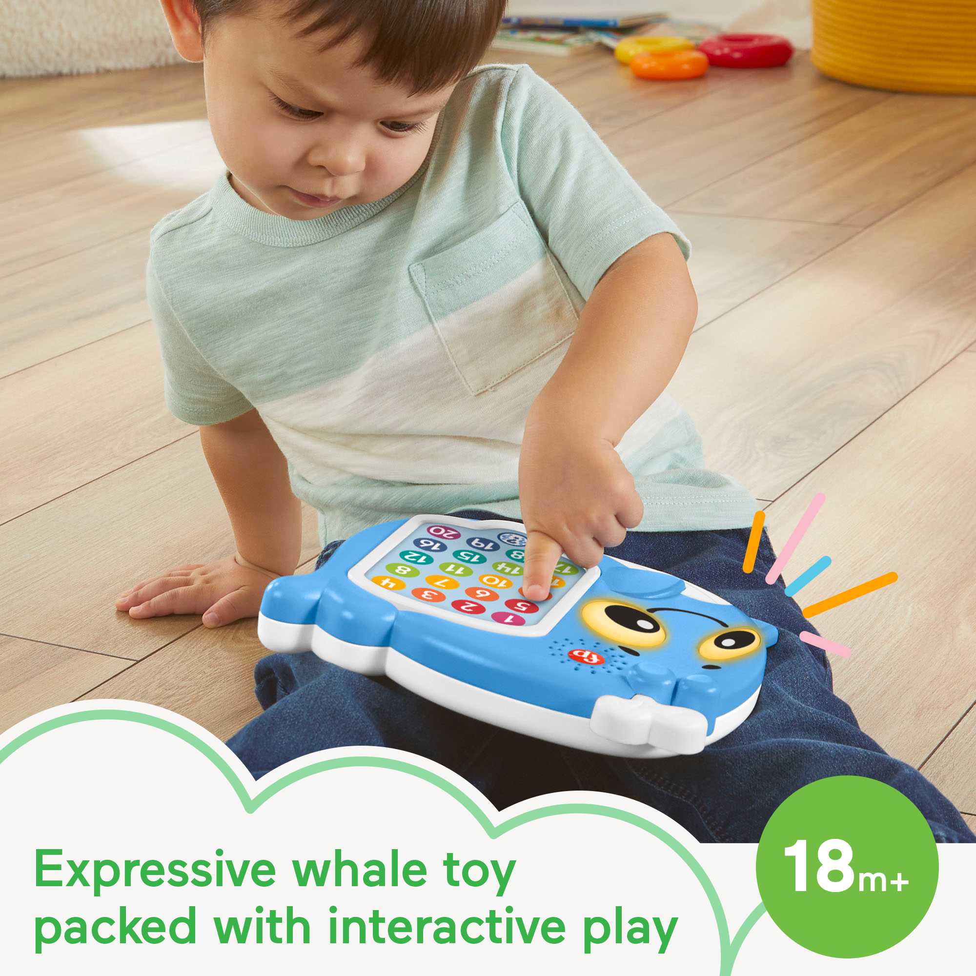 Fisher-Price Linkimals 1-20 Count & Quiz Whale Toddler Toy - French Version - Image 2