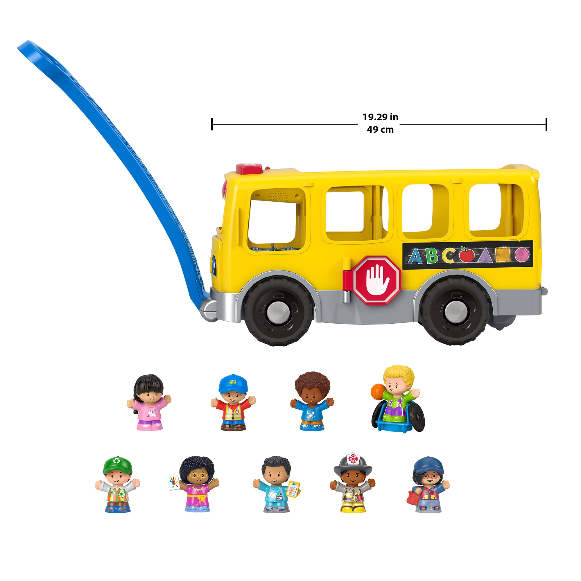 Fisher-Price Little People Big Yellow School Bus & Community Heroes Figures, Musical Toddler Toy - Image 6