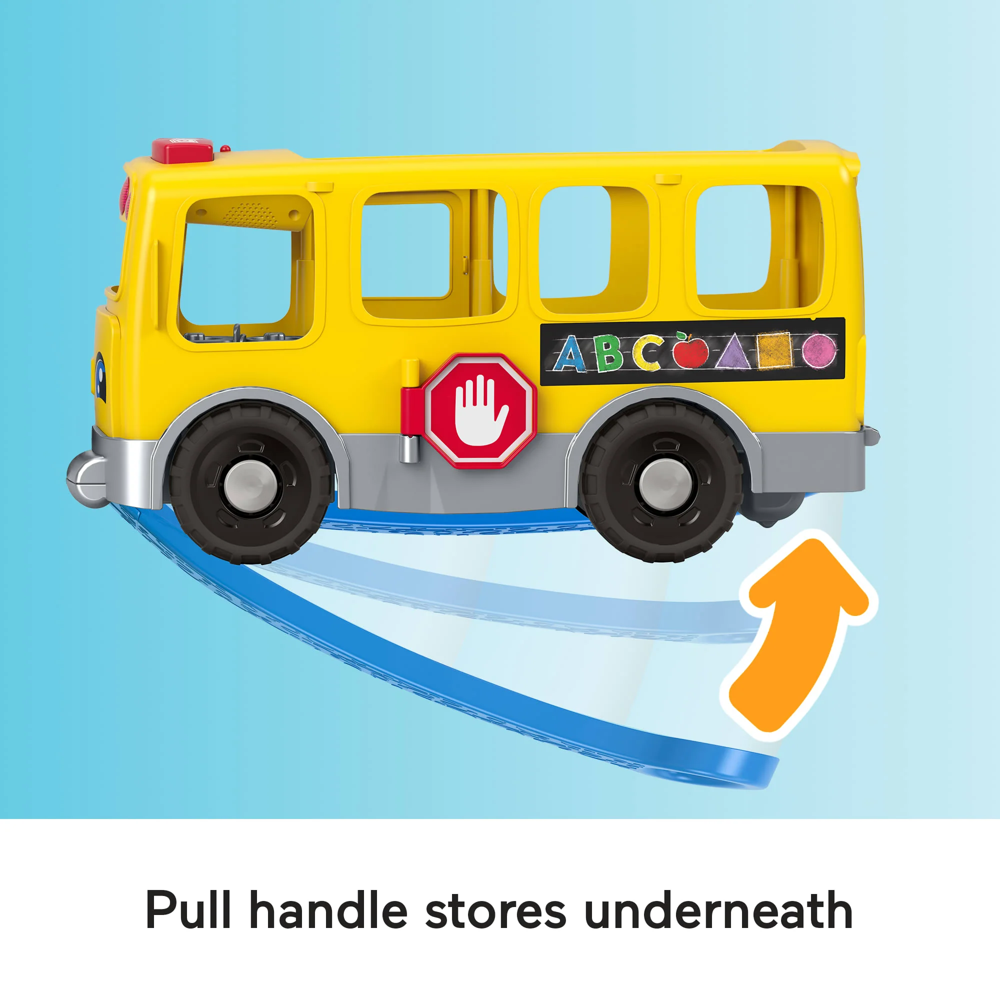 Fisher-Price Little People Big Yellow School Bus Pull-Along Toddler Learning Toy, Multilanguage Version - Image 4