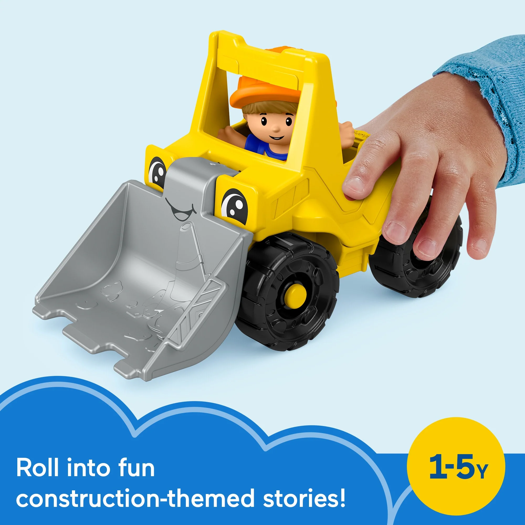 Fisher-Price Little People Bulldozer Construction Toy & Figure Set For Toddlers, 2 Pieces - Image 2