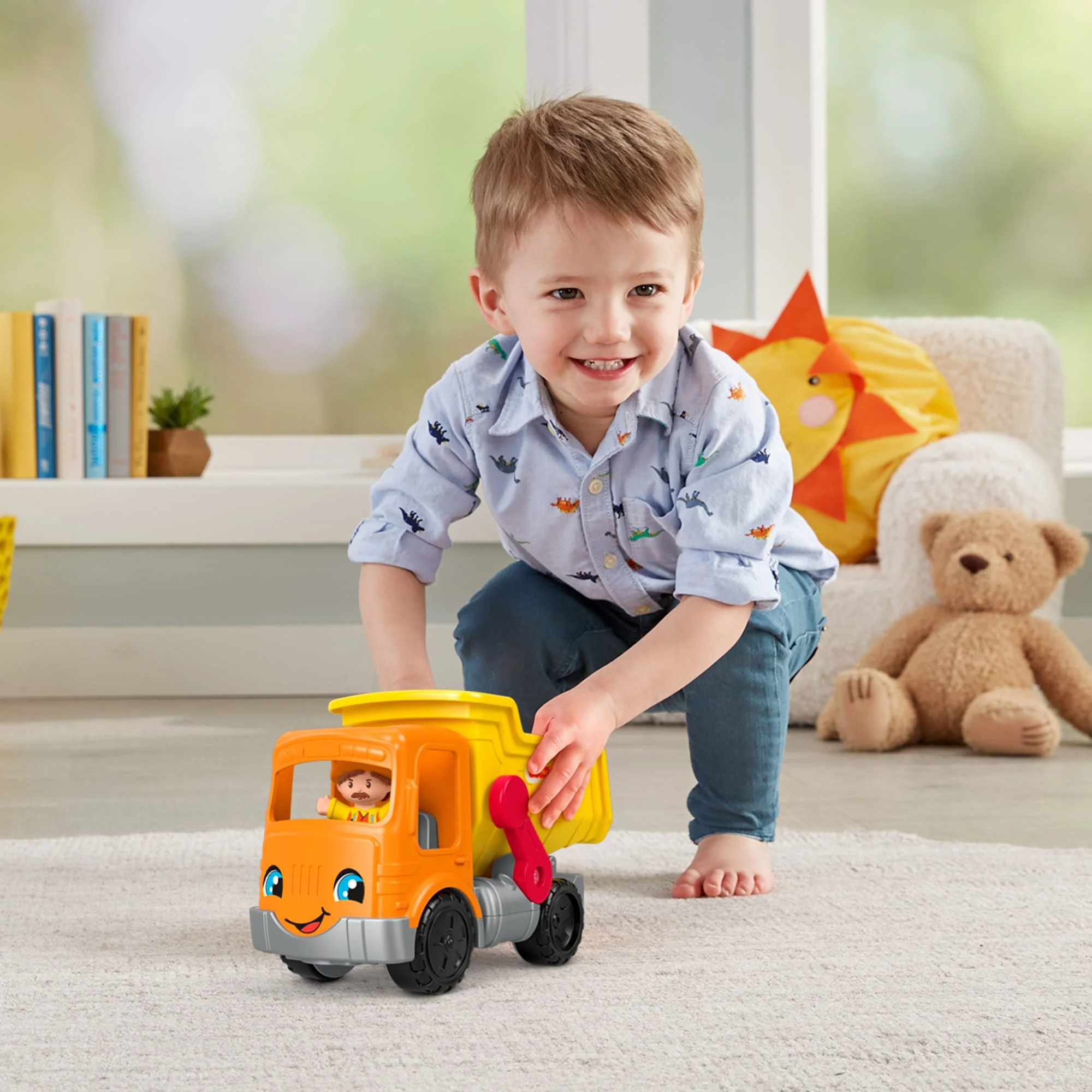 Fisher-Price Little People Camion à Benne Travail en Équipe - Image 2