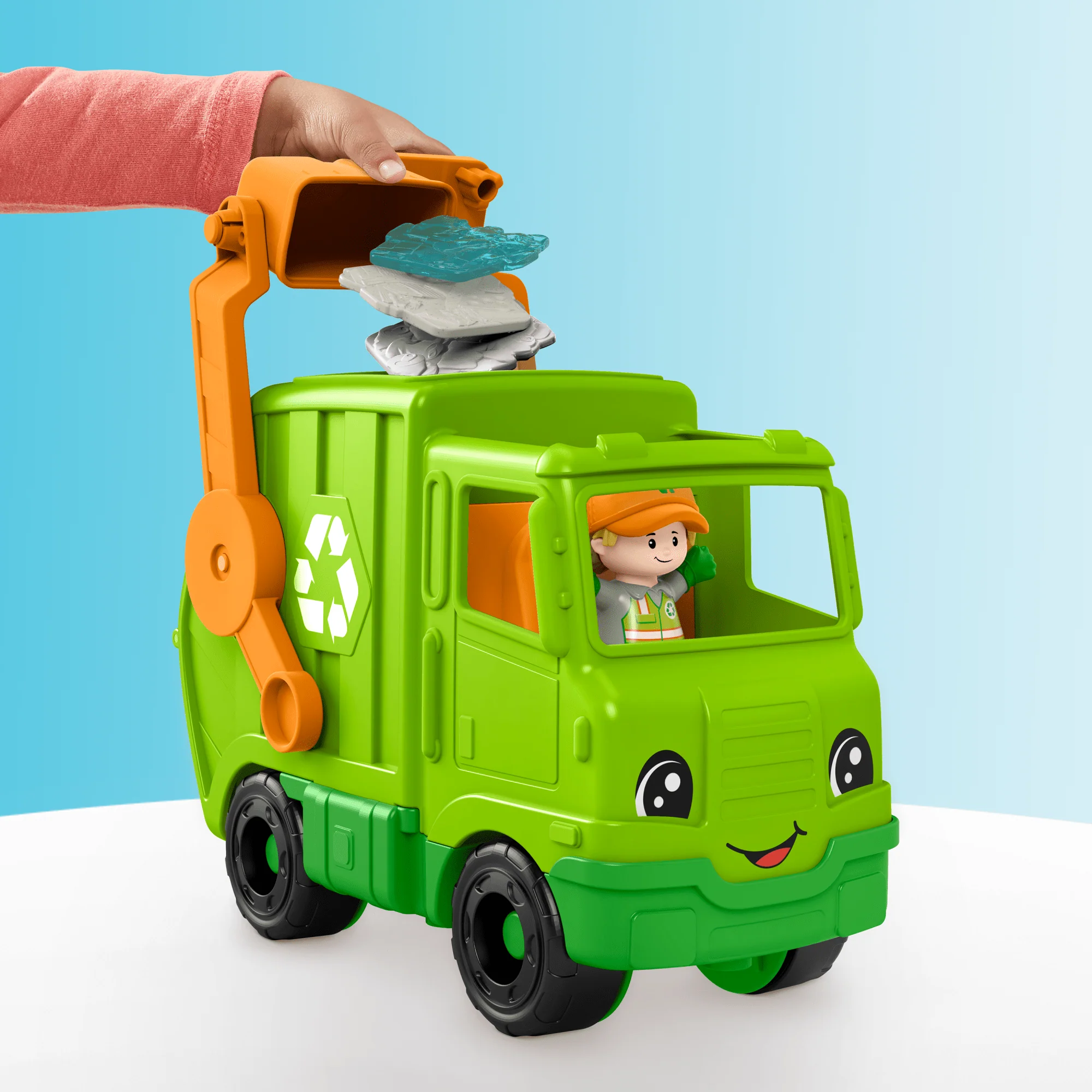 Fisher-Price  Little People  Camion de Recyclage Musical, 5Éléments - Image 3