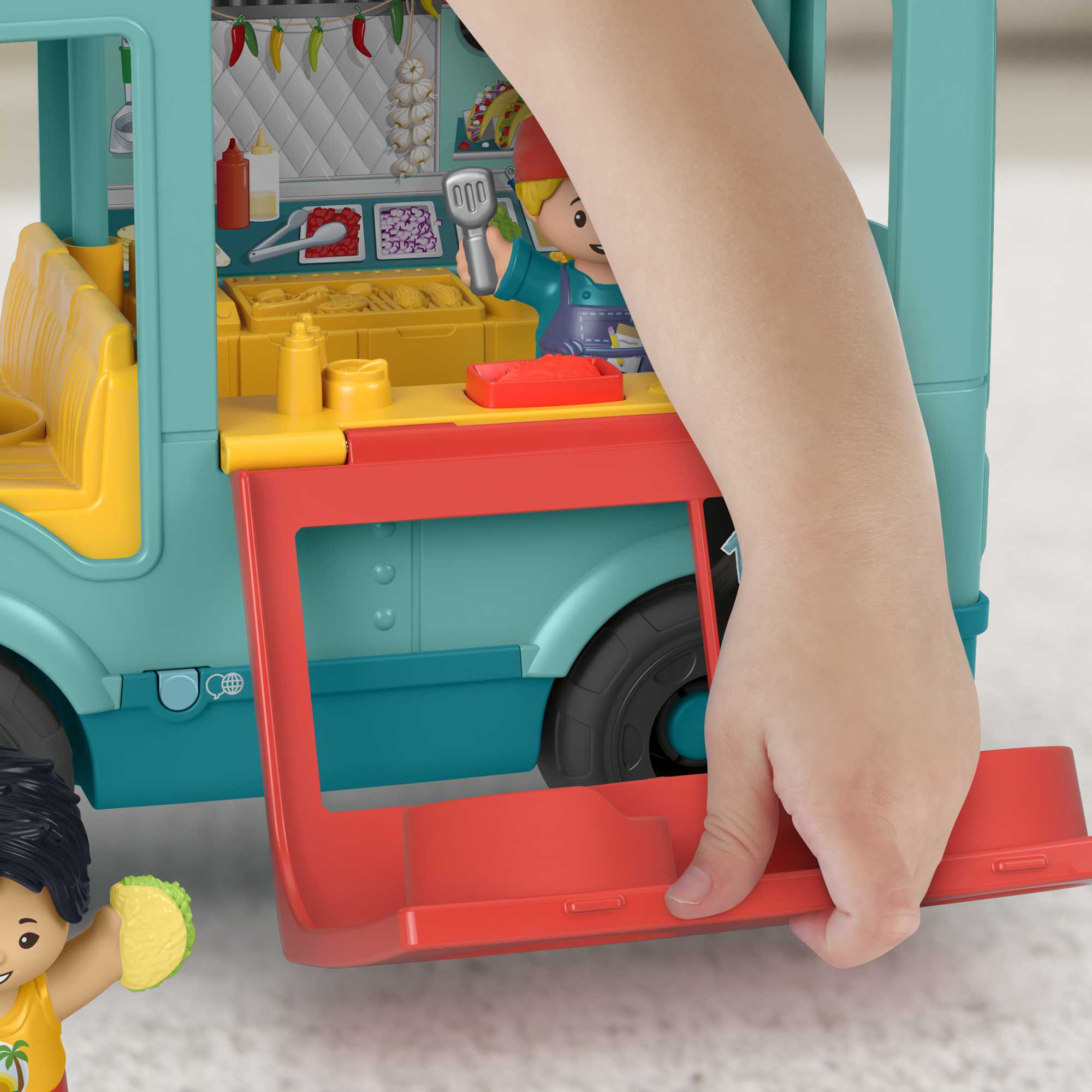 Fisher-Price Little People Camion-Restaurant Prêt à Servir Version Anglaise et Française - Image 4
