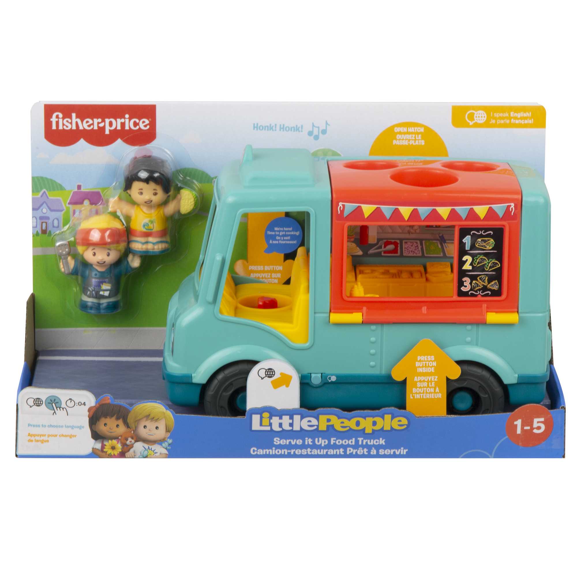Fisher-Price Little People Camion-Restaurant Prêt à Servir Version Anglaise et Française - Image 6