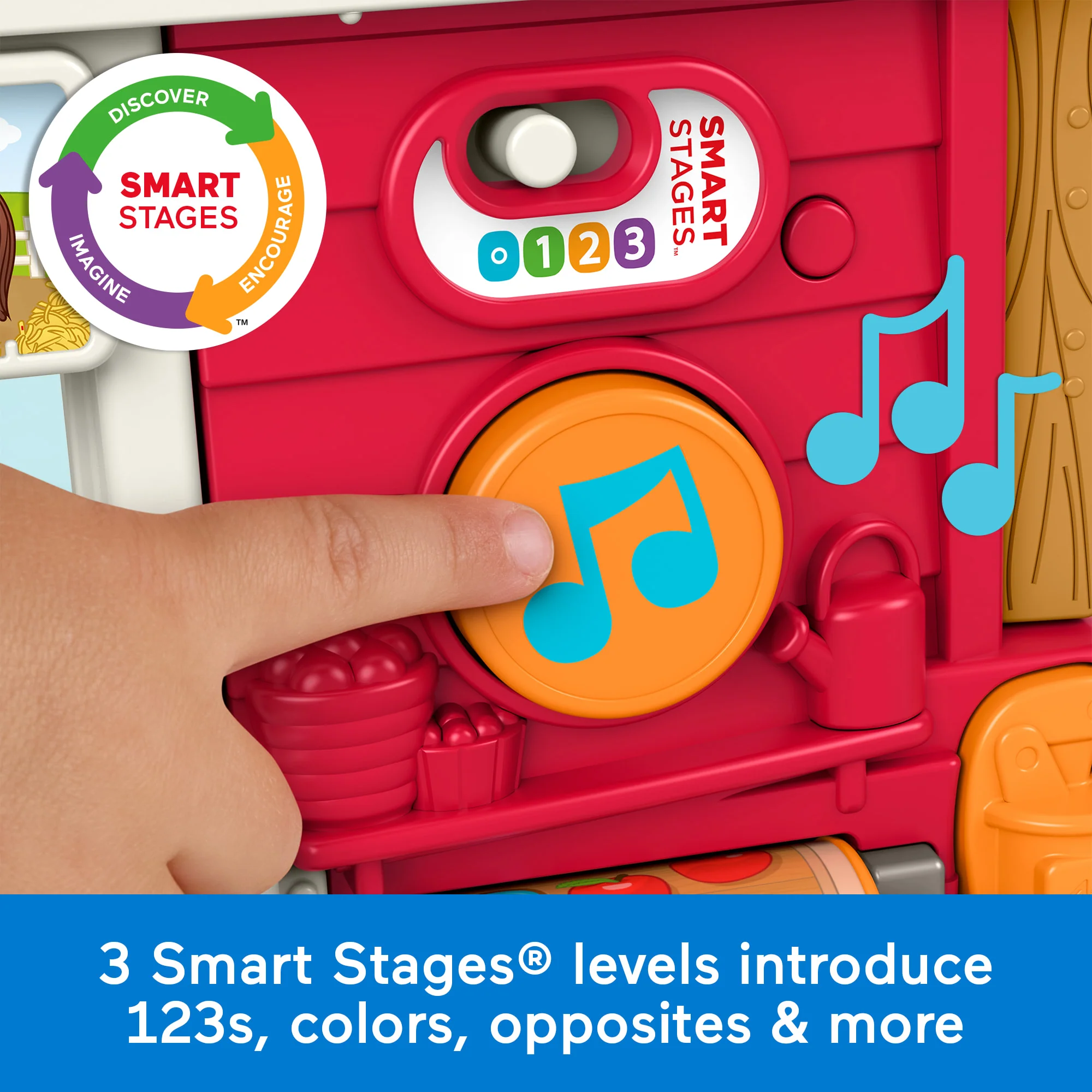 Fisher-Price Little People Caring Fun Animal Farm Playset Toddler Learning Toy, 6 Play Pieces - Image 3