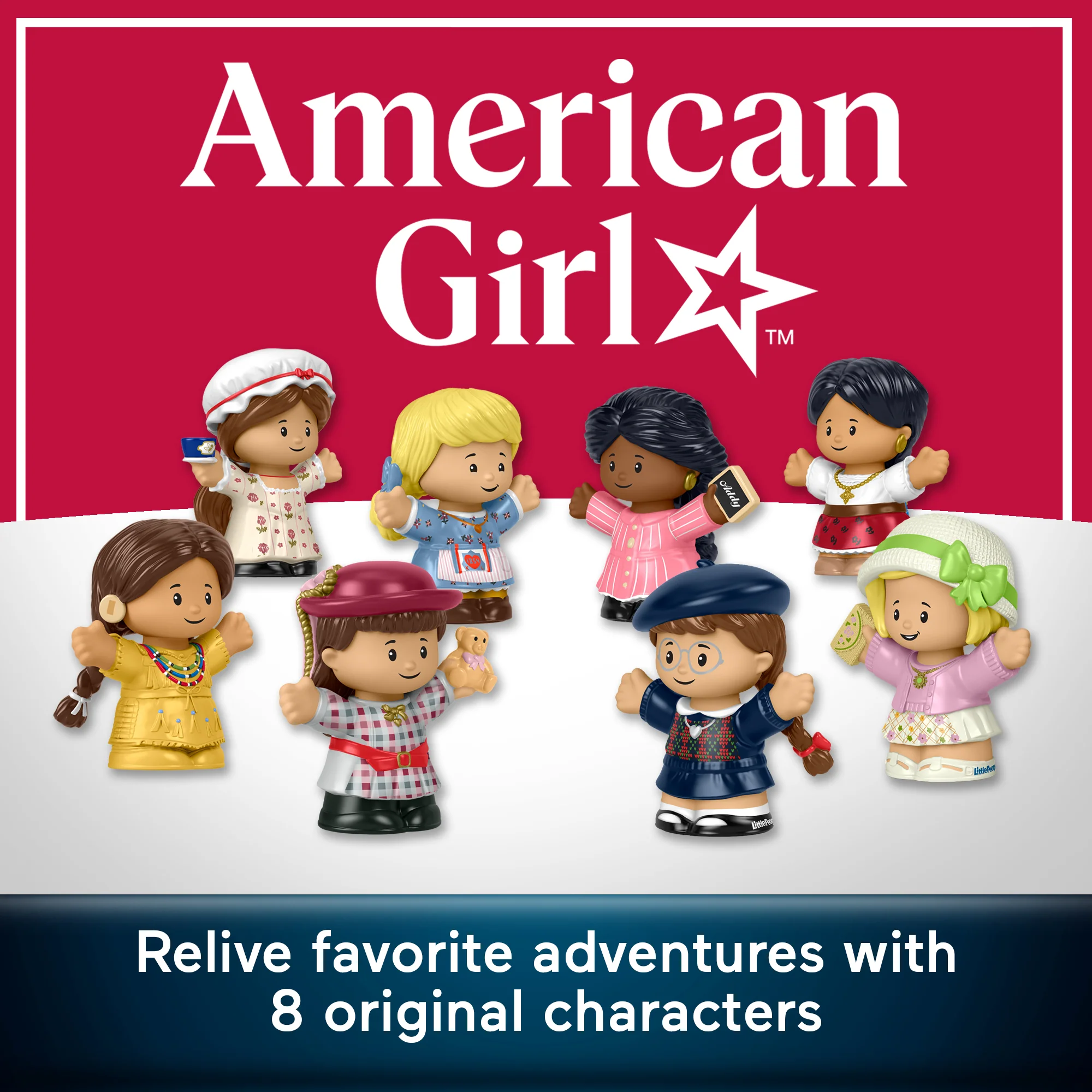 Little People Collector American Girl 40th Anniversary Special Edition Set For Fans, 8 Figures - Image 2