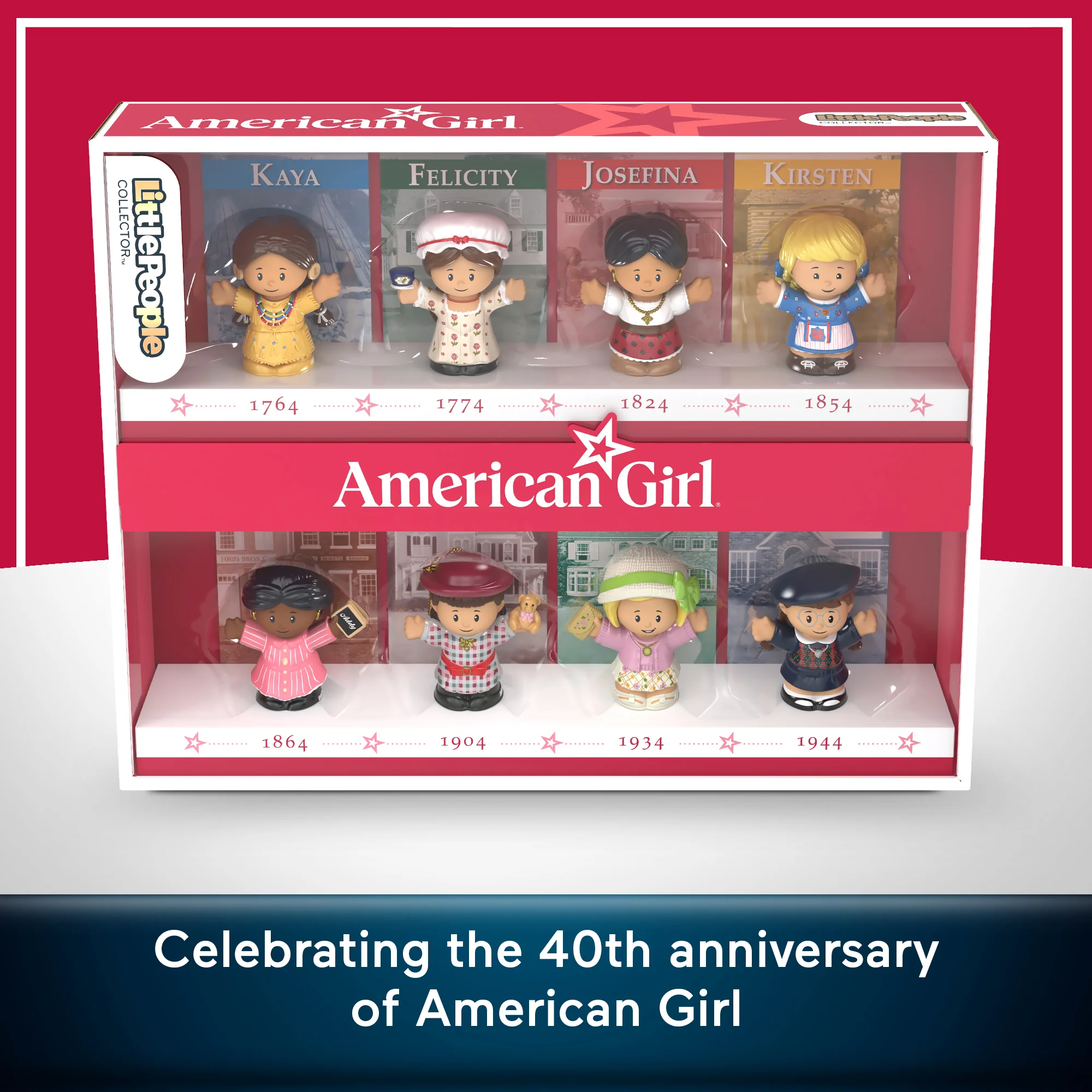 Little People Collector American Girl 40th Anniversary Special Edition Set For Fans, 8 Figures - Image 3