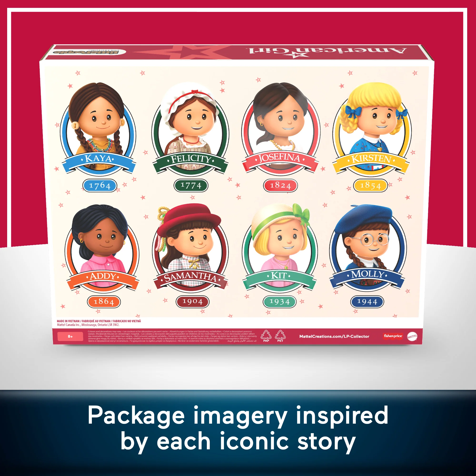 Little People Collector American Girl 40th Anniversary Special Edition Set For Fans, 8 Figures - Image 4
