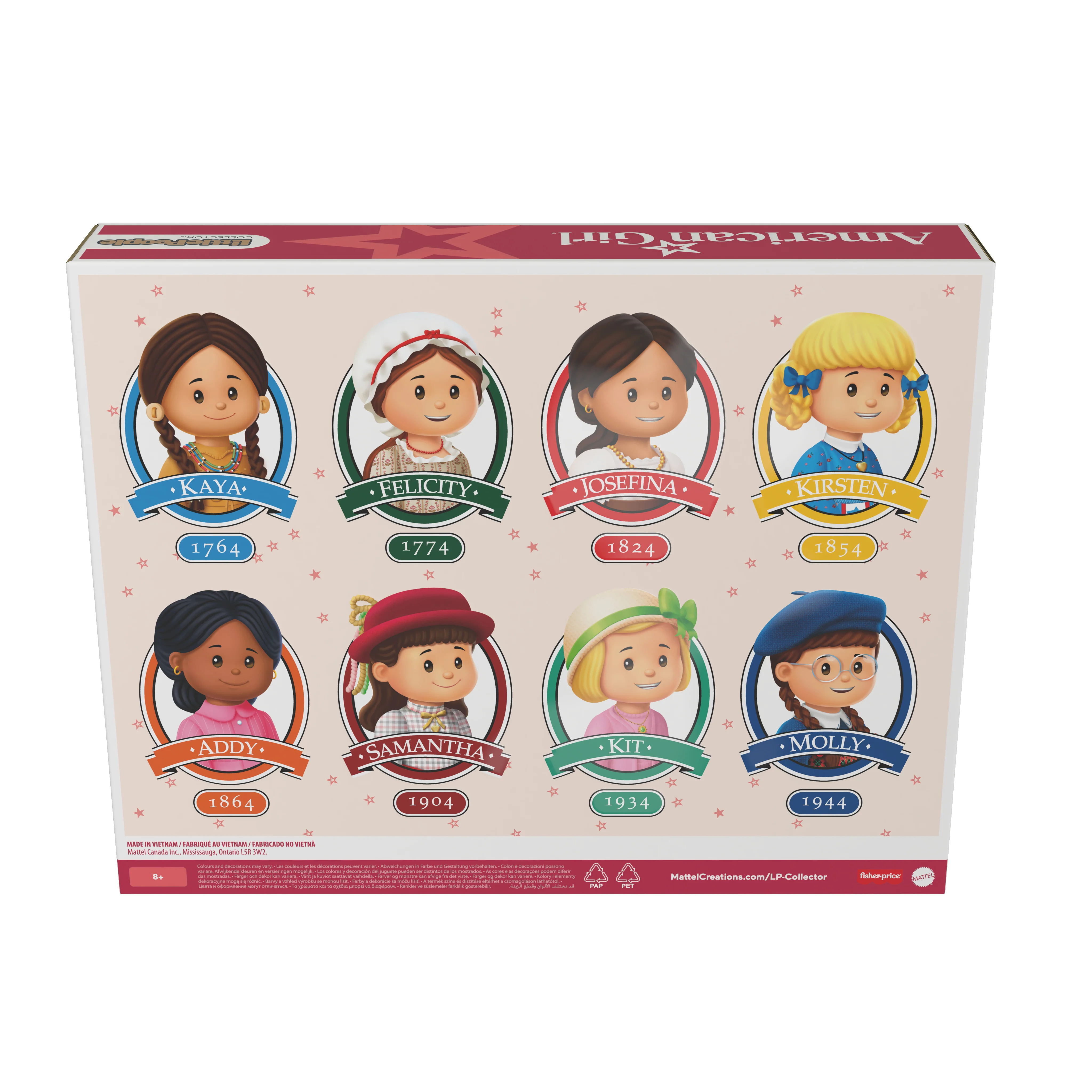 Little People Collector American Girl 40th Anniversary Special Edition Set For Fans, 8 Figures  - Image 4