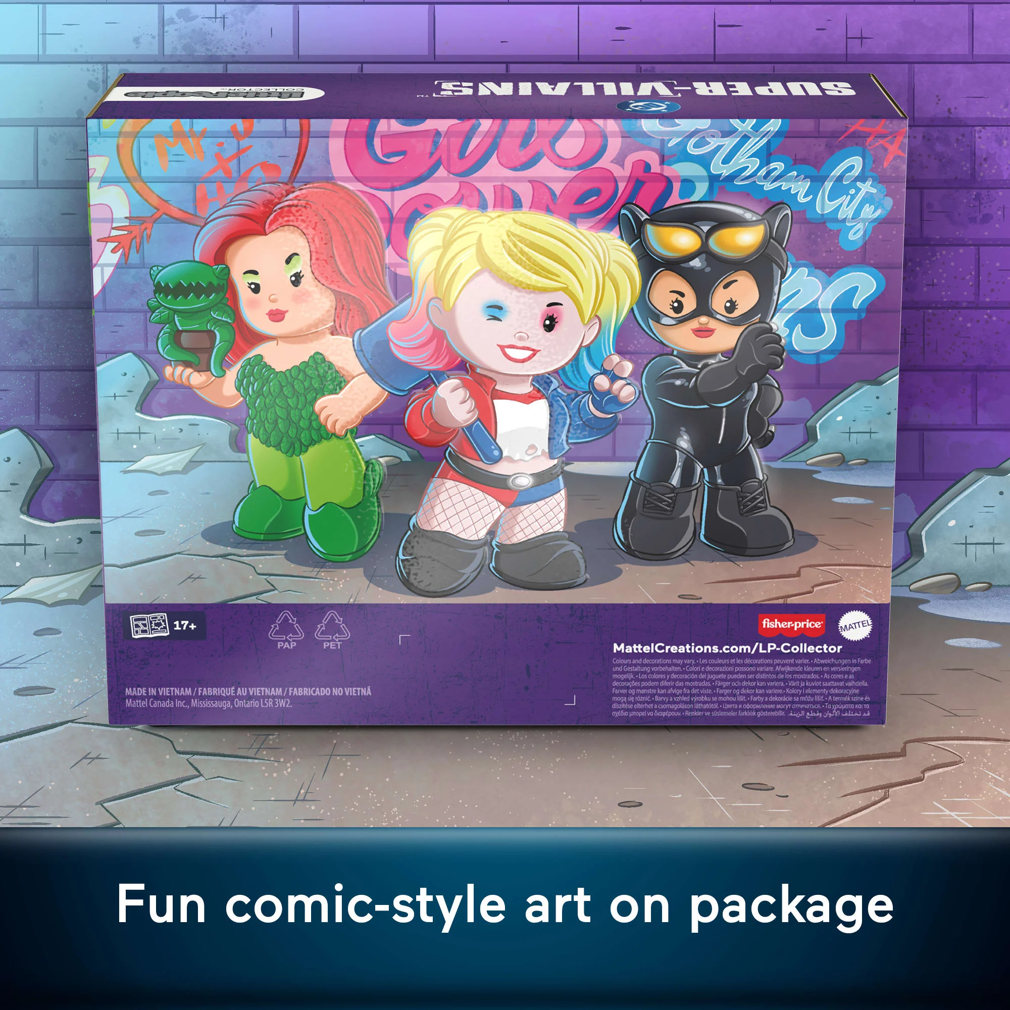 Little People Collector DC Super-Villains Special Edition Set For Comic Book Fans, 3 Figures - Image 4