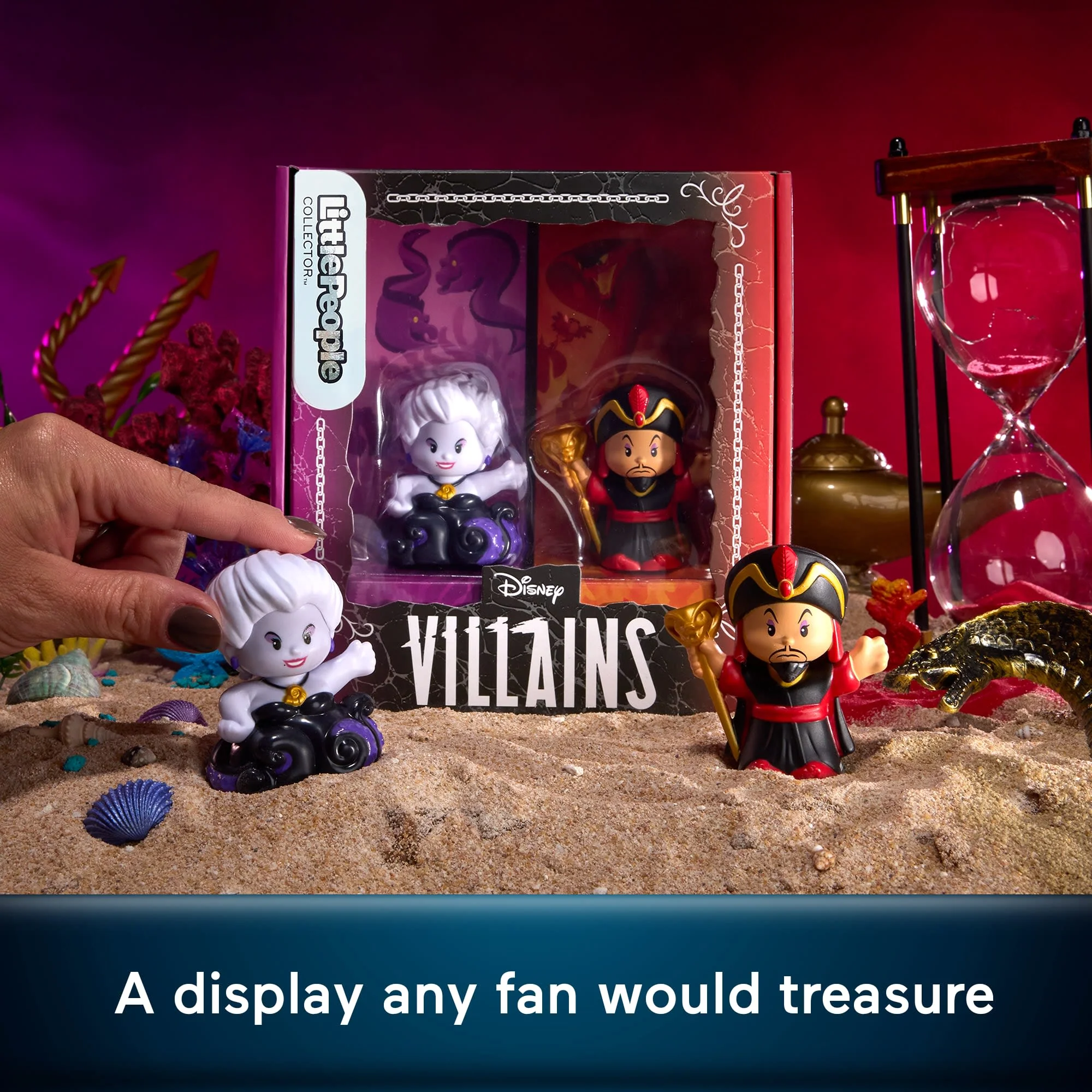 Little People Collector Disney Villains Jafar & Ursula Special Edition Set For Fans, 2 Figures - Image 3