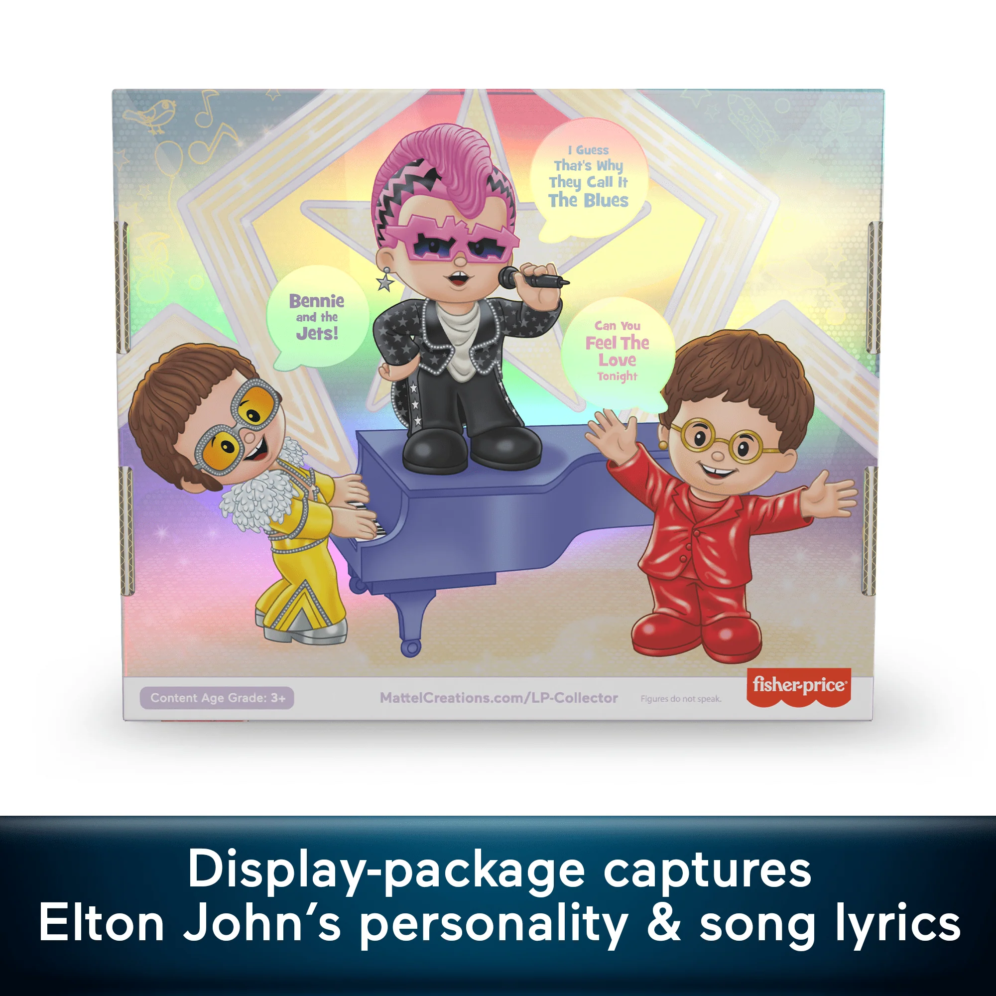 Little People Collector Elton John Special Edition Set For Adults & Fans, 3 Figures - Image 4