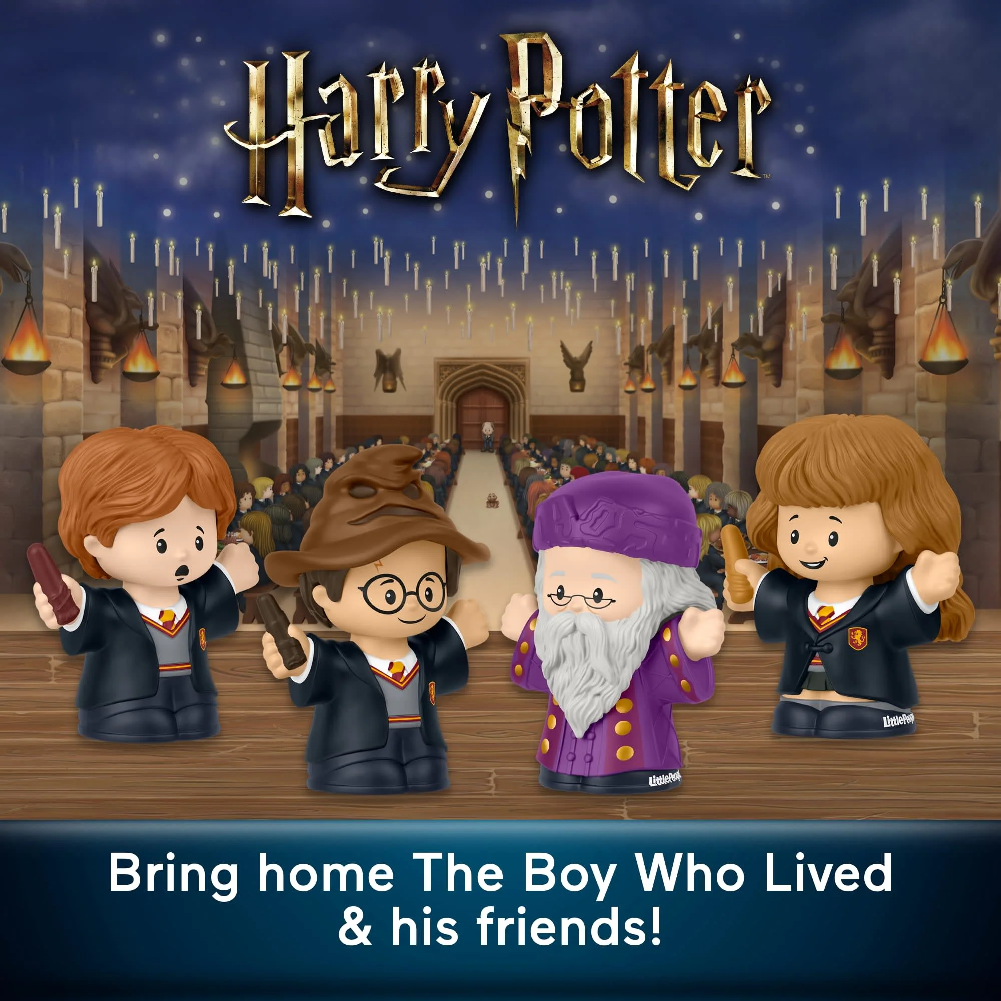 Little People Collector Harry Potter And The Sorcerer's Stone Special Edition Set, 4 Figures - Image 2