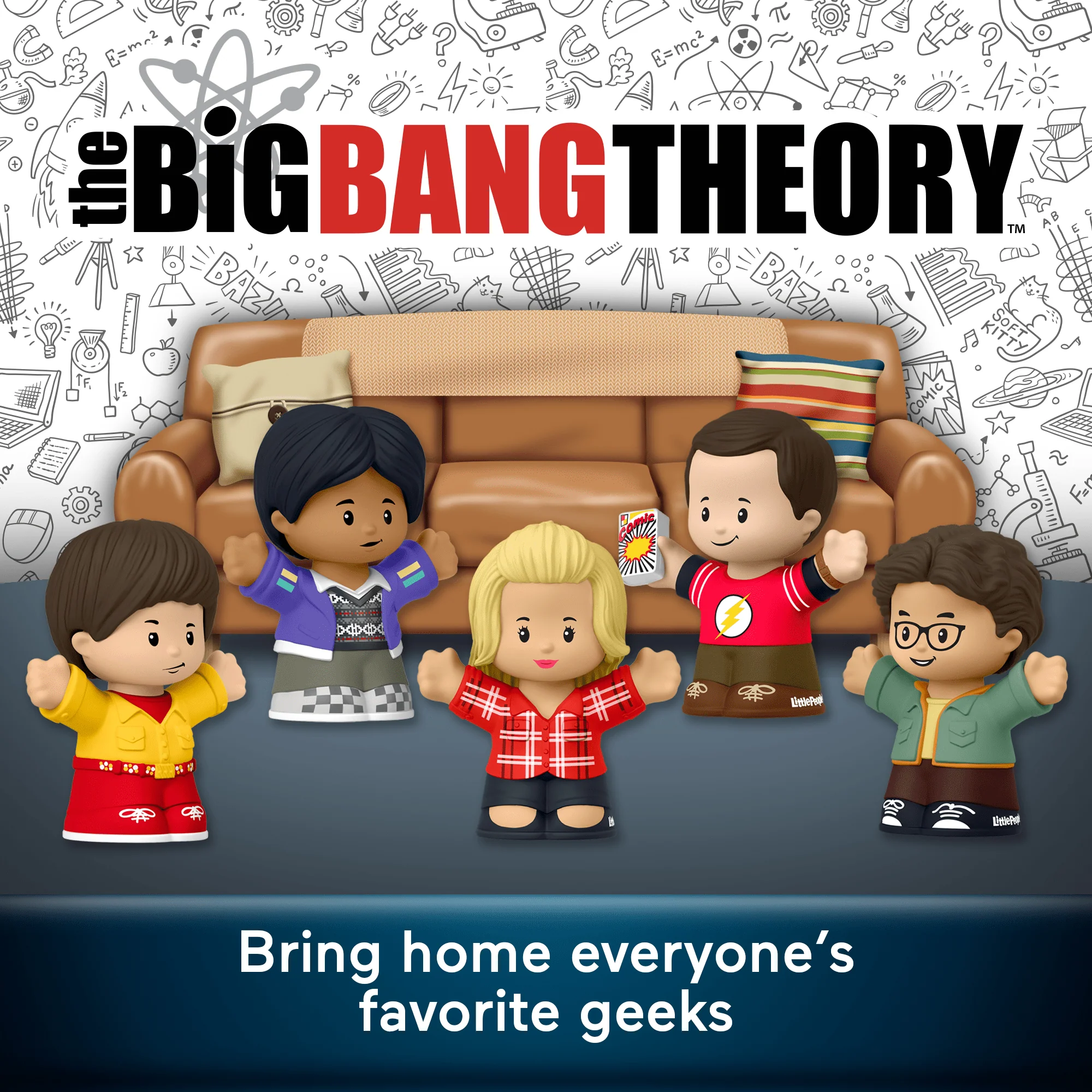 Little People Collector The Big Bang Theory TV Show Special Edition Set, 5 Figures - Image 2
