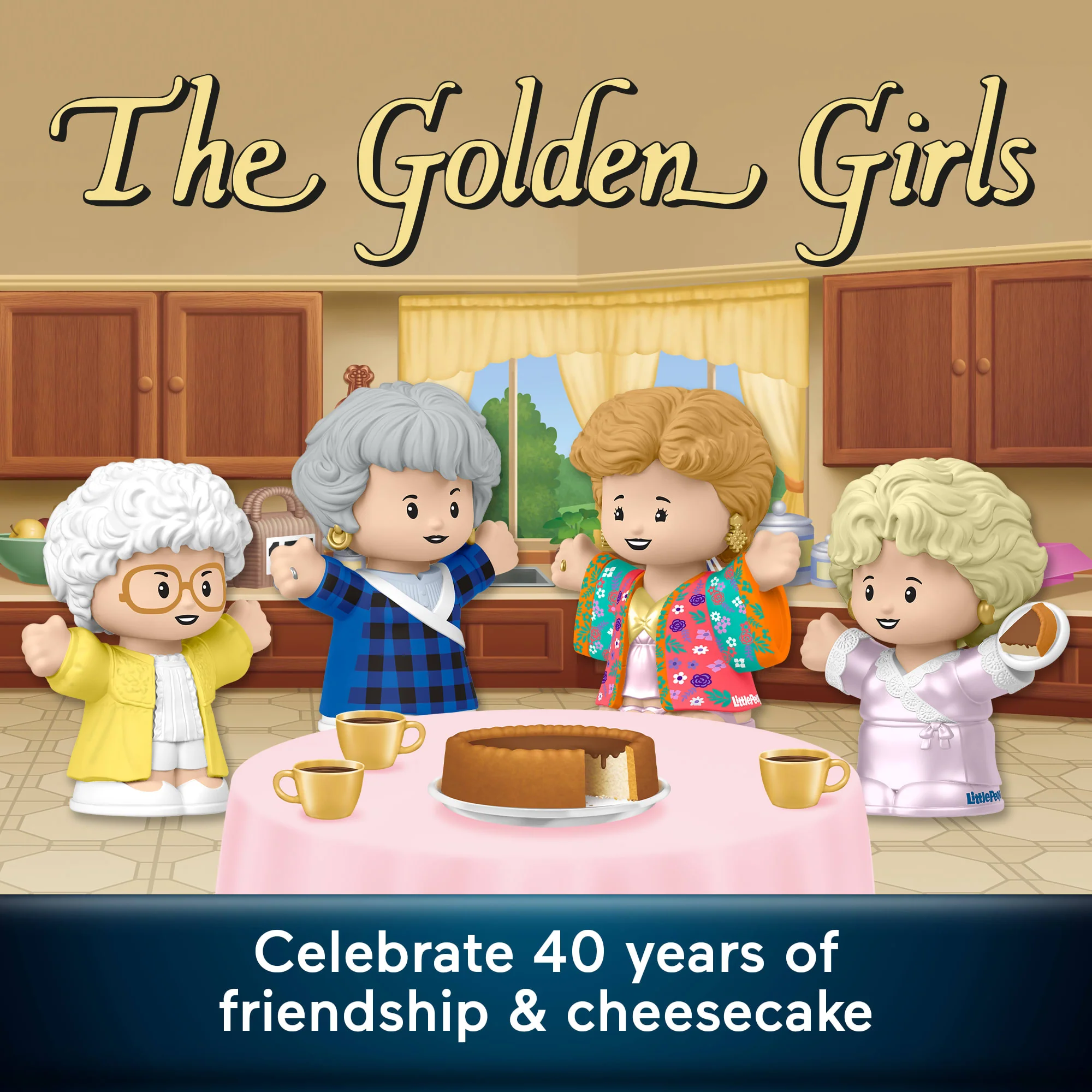 Little People Collector The Golden Girls Late Night Cheesecake, 40th Anniversary Set For Adults & Fans - Image 2