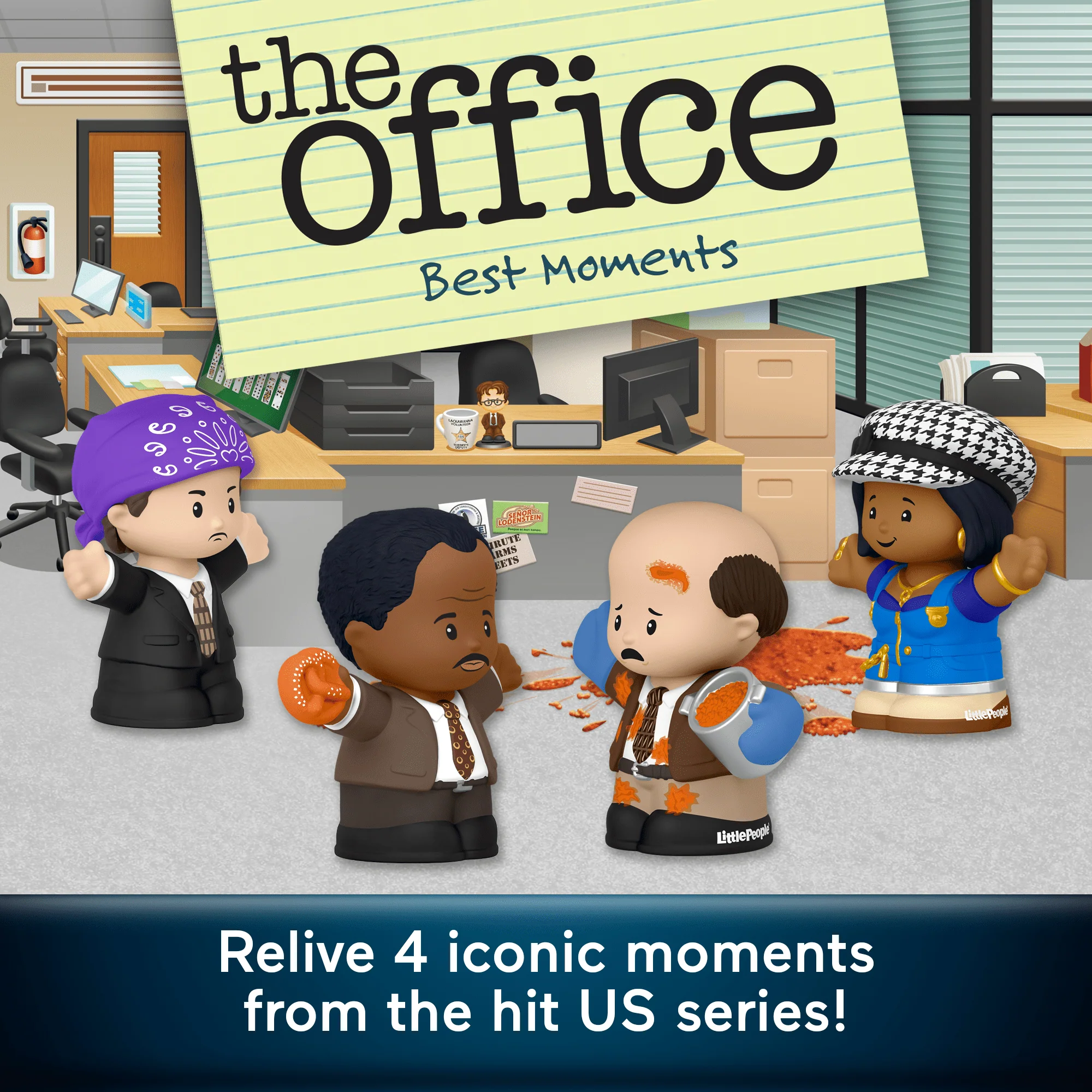 Little People Collector The Office TV Show Best Moments Special Edition Set, 4 Figures - Image 2