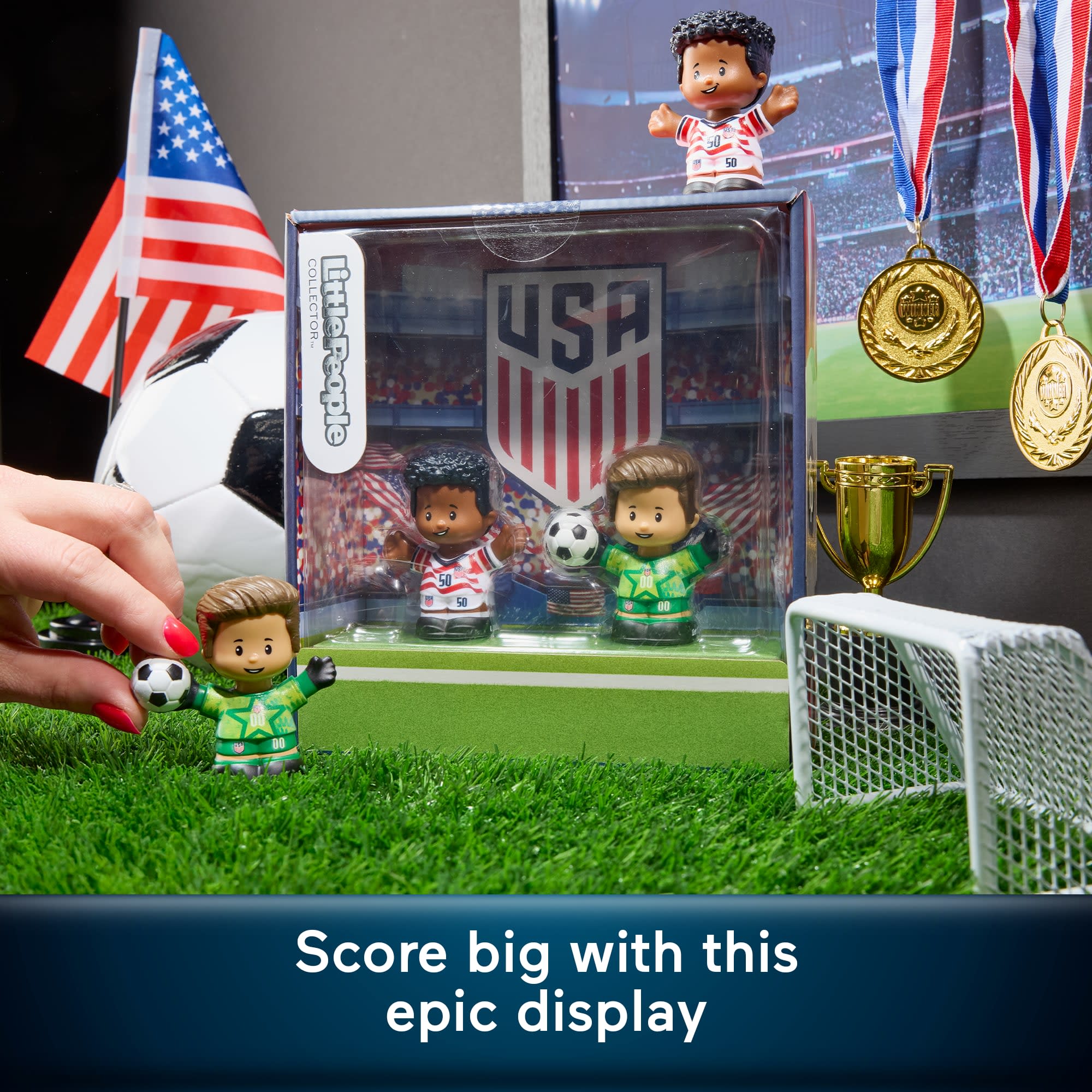 Little People Collector U.S. Soccer Special Edition Set For Sports Fans, 2 Figures - Image 3