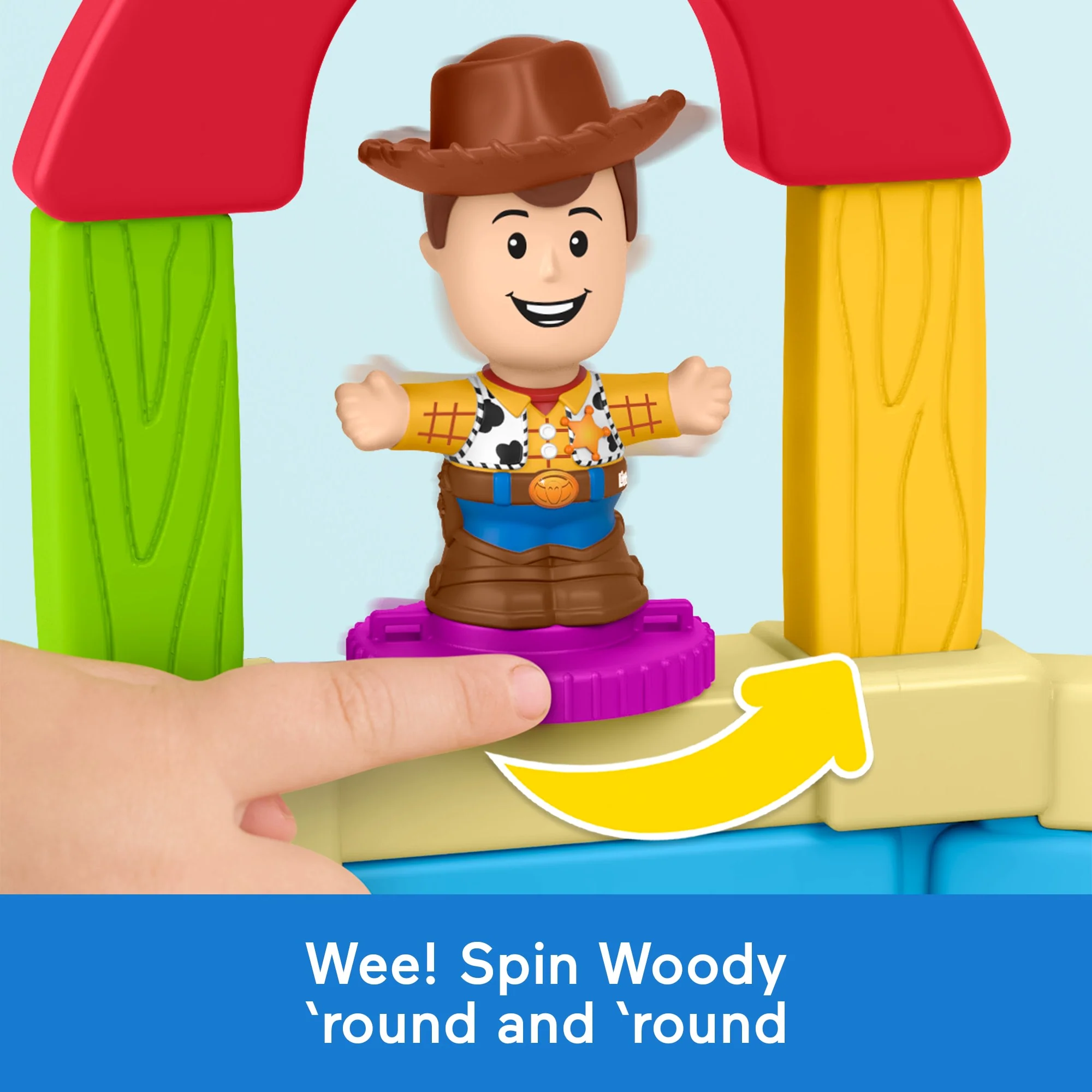 Fisher-Price Little People Disney & Pixar Toy Story Andy's Room Toddler Playset, Woody & RC Vehicle - Image 4