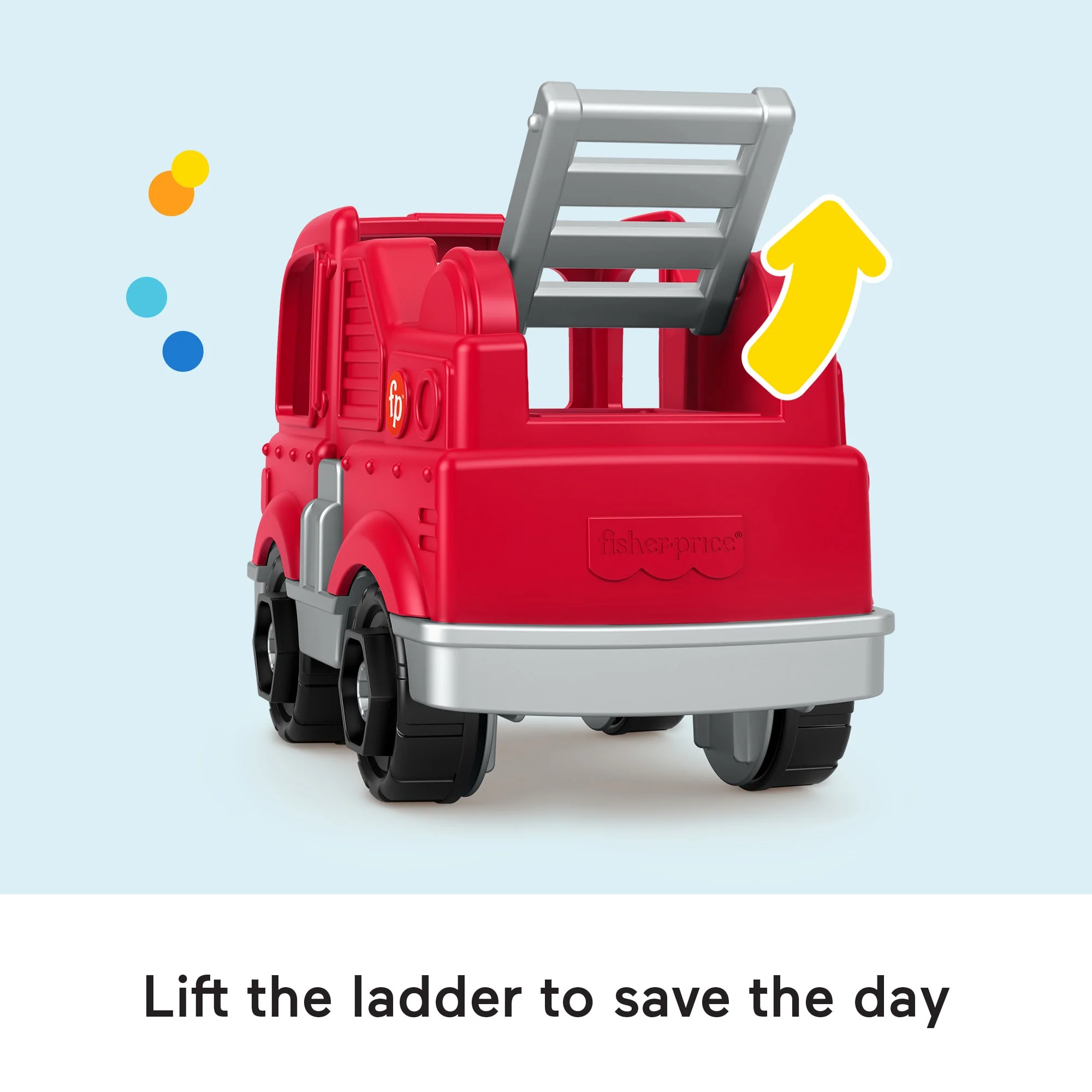 Fisher-Price Little People Toy Firetruck & Firefighter Figure Set For Toddlers, 2 Pieces - Image 3