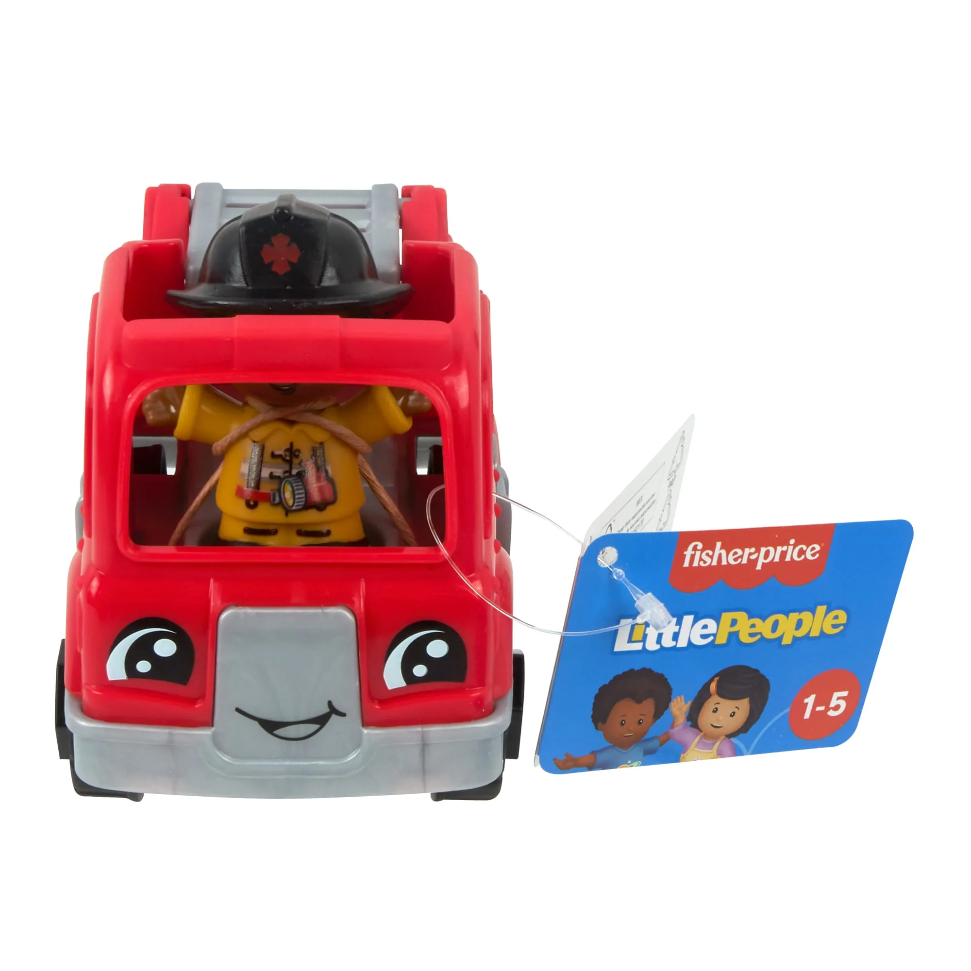 Fisher-Price Little People Toy Firetruck & Firefighter Figure Set For Toddlers, 2 Pieces - Image 6
