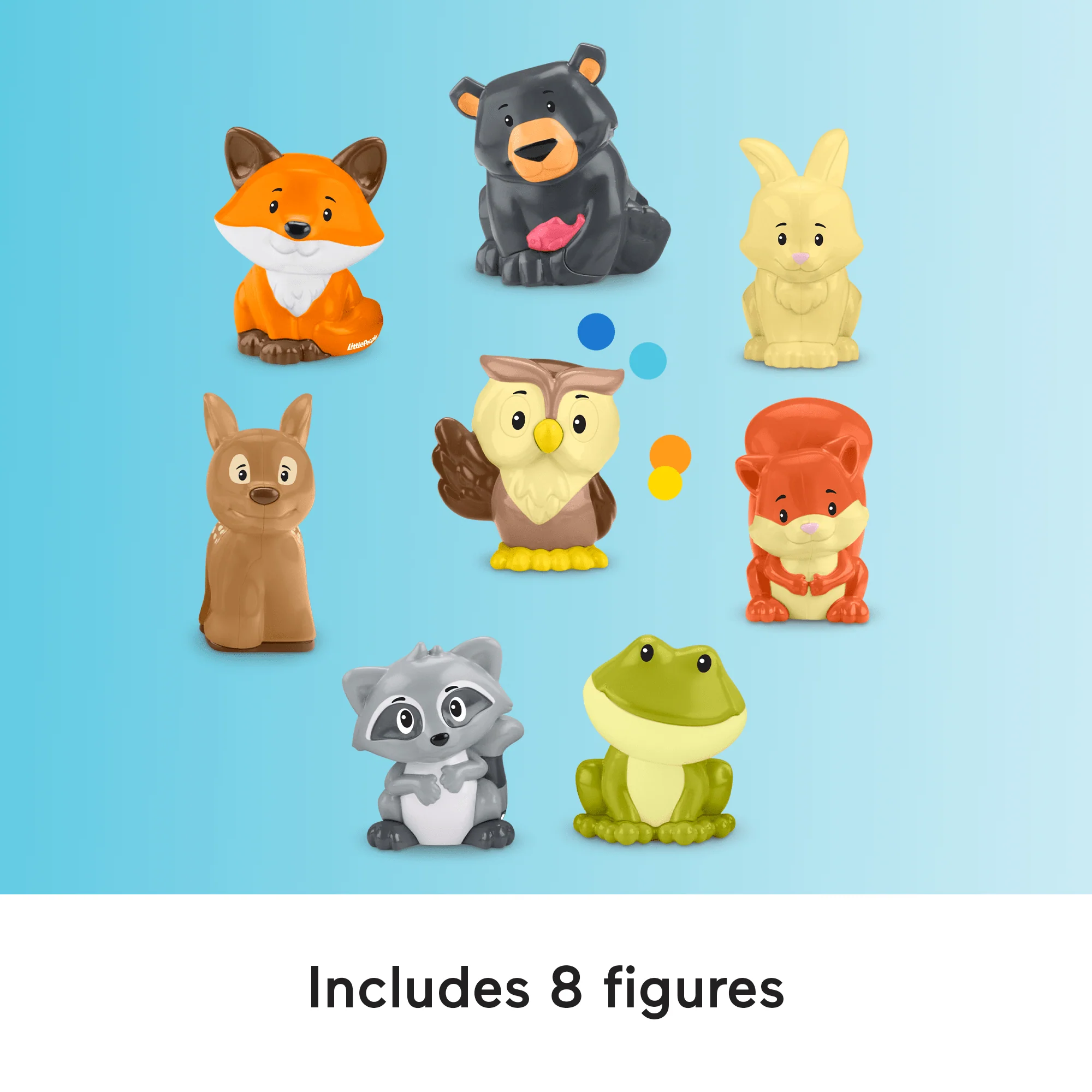 Fisher-Price Little People Forest Friends Carry Case Toddler Playset With Figures, 9 Pieces - Image 4