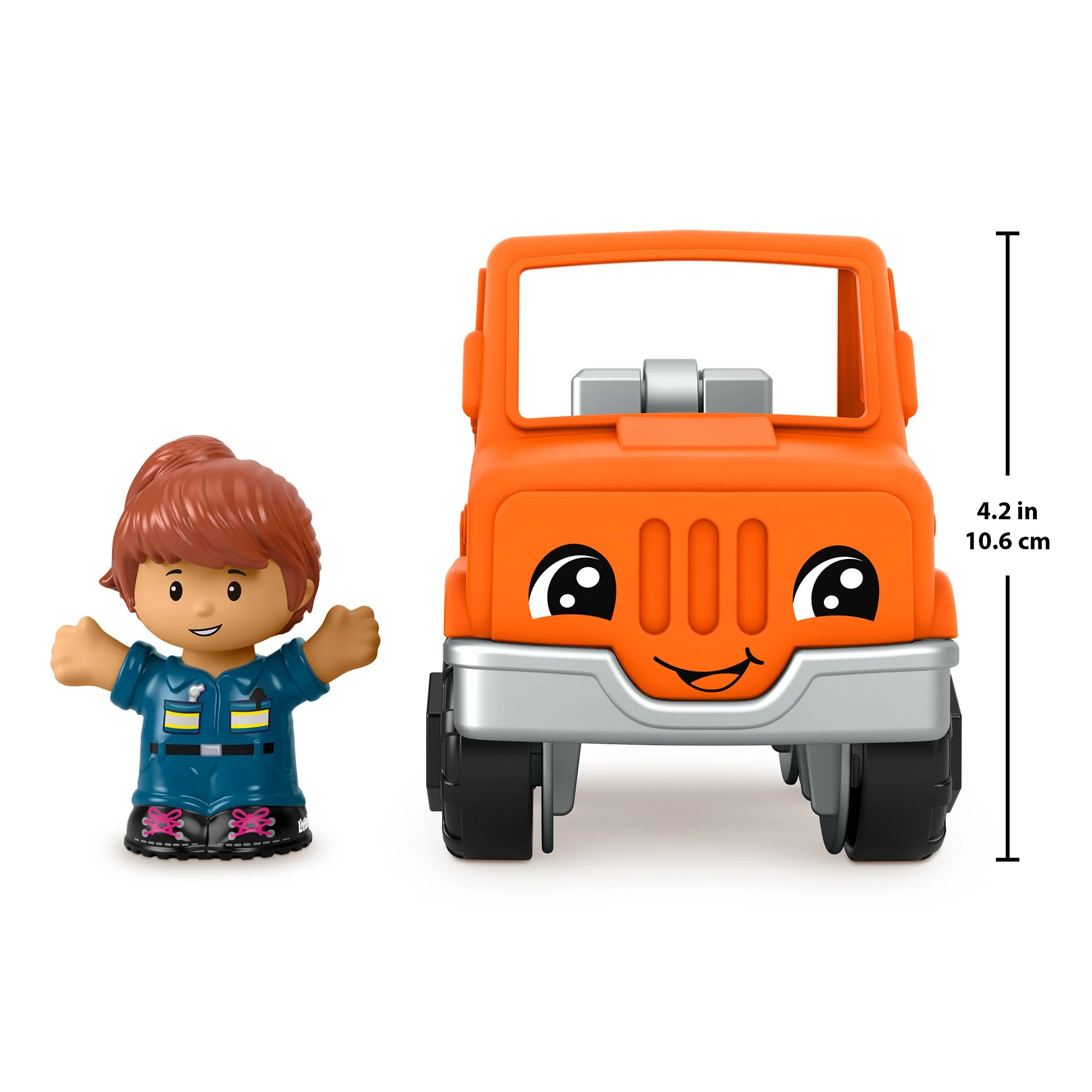 Fisher-Price Little People Help And Go Tow Truck & Figure Set For Toddlers, 2 Pieces - Image 4