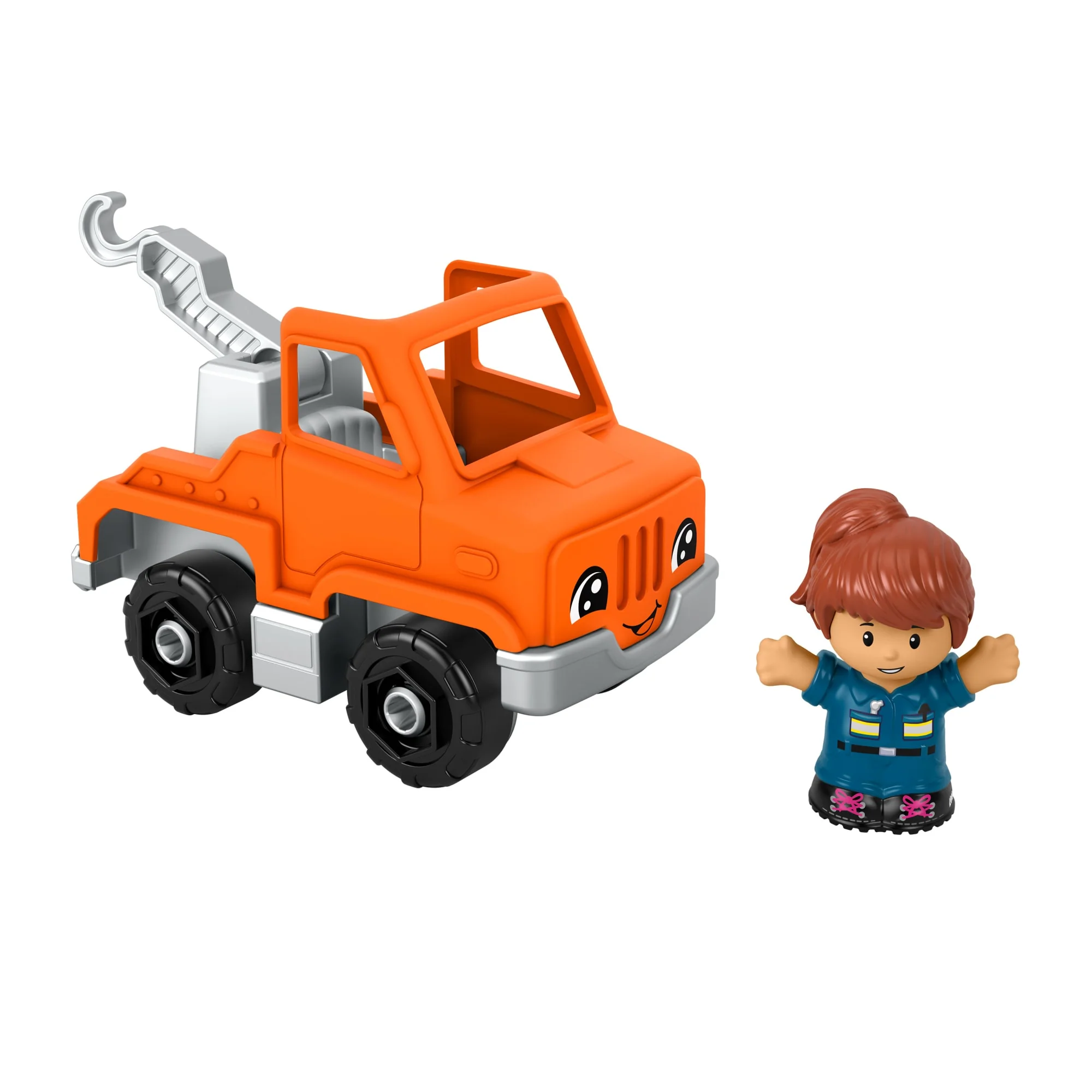 Fisher-Price Little People Help And Go Tow Truck & Figure Set For Toddlers, 2 Pieces - Image 5