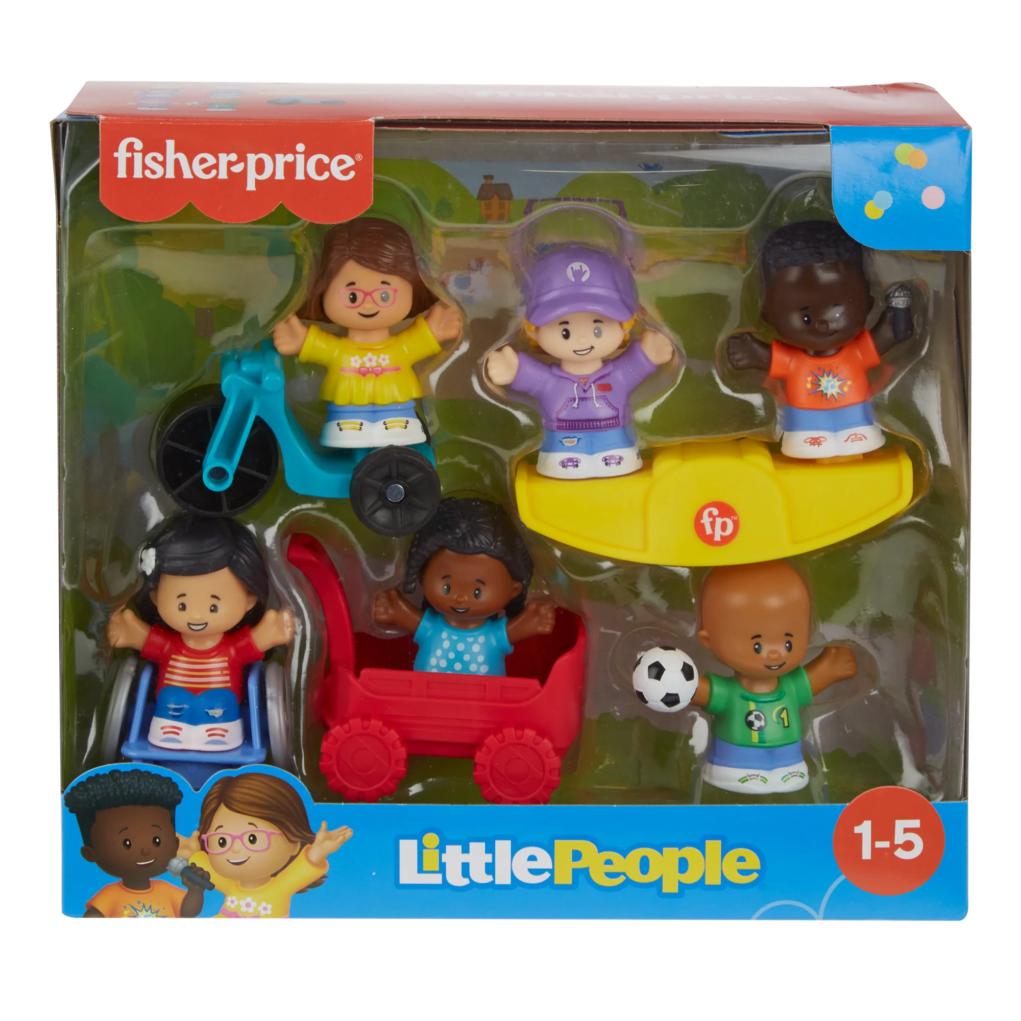 Fisher-Price Little People Play For All Figure And Accessory Pack For Toddlers, 9 Pieces - Image 6