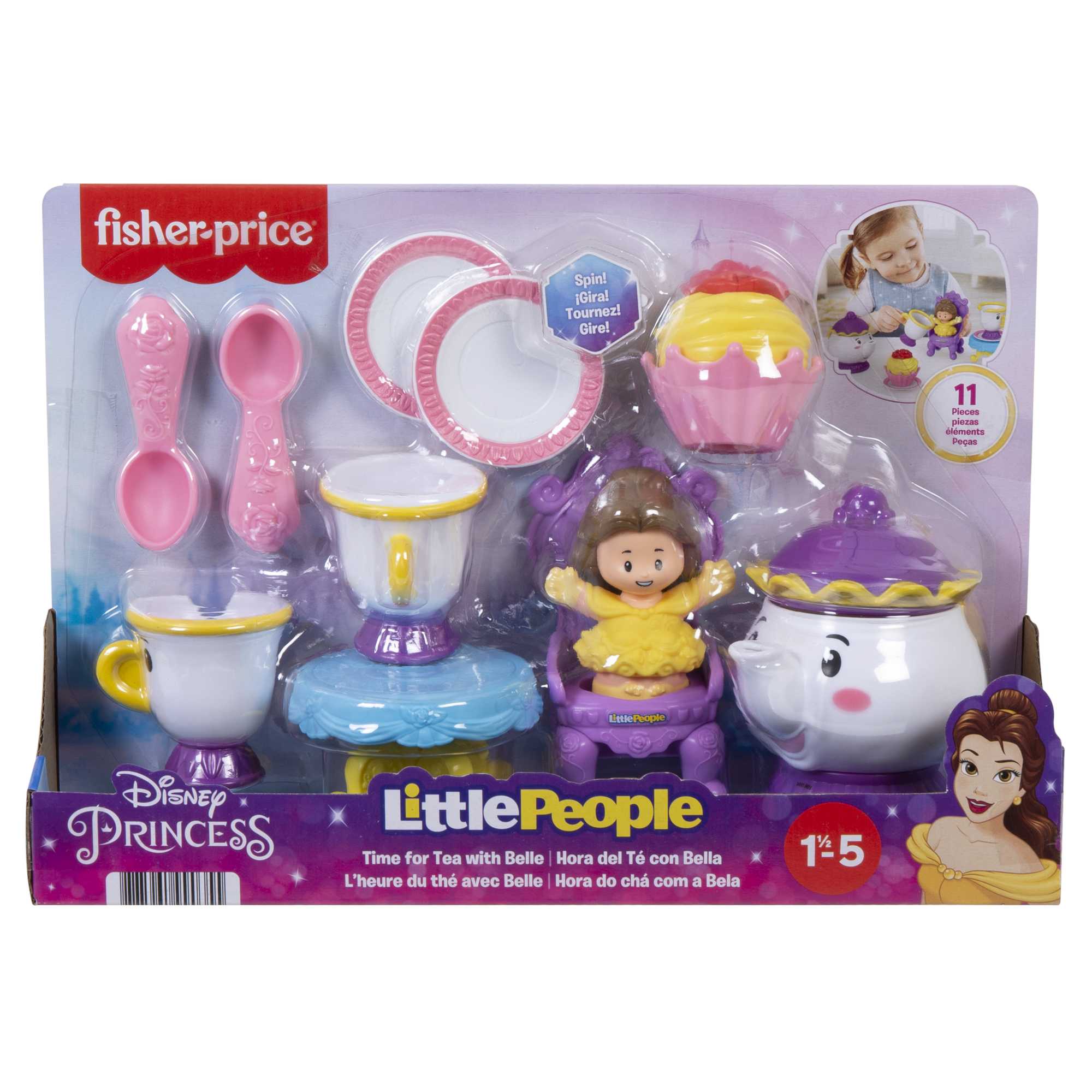 Little People Princesses Disney Coffret L’Heure du thé Avec Belle - Image 6