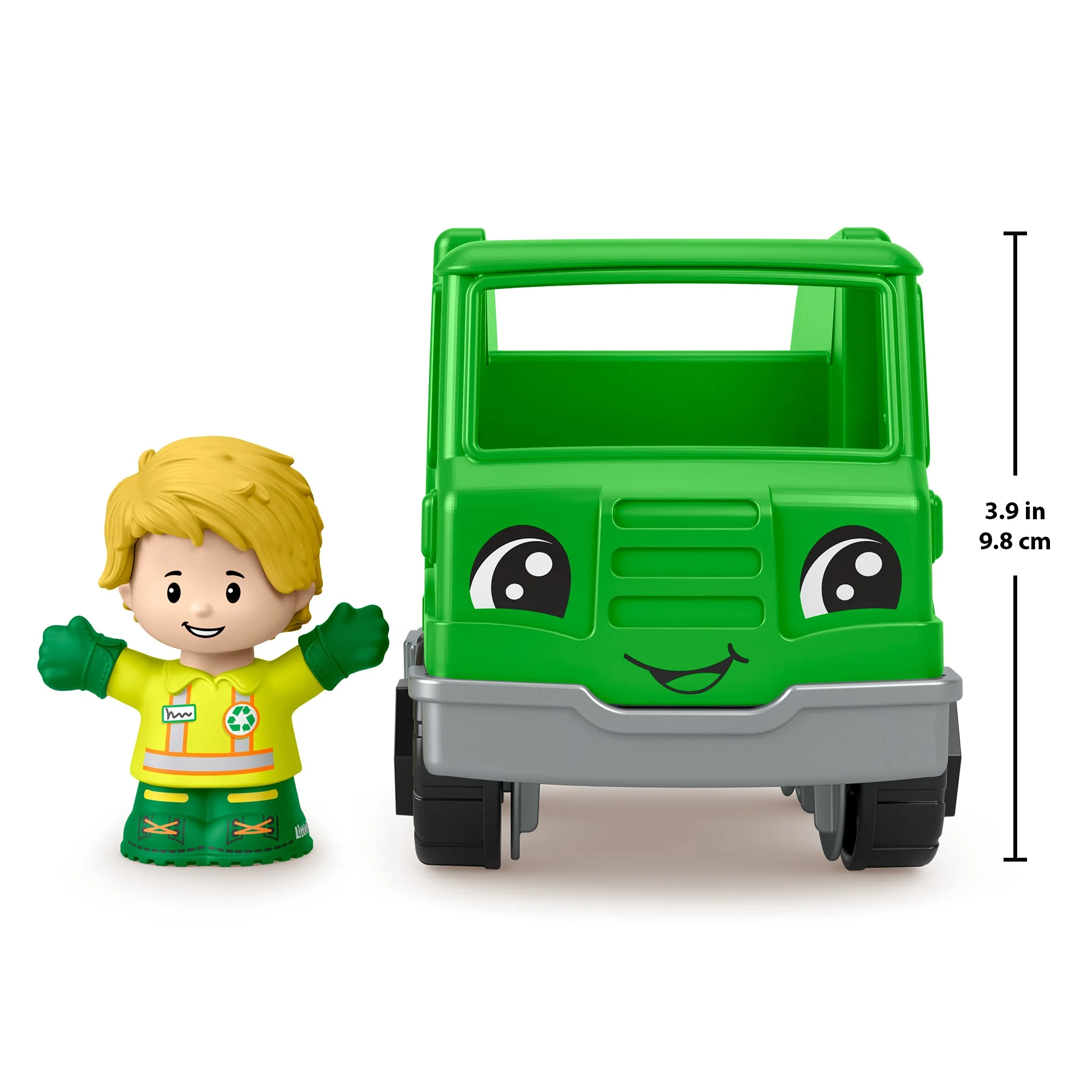 Fisher-Price Little People Recycle Truck & Character Figure Set For Toddlers, 2 Pieces - Image 4