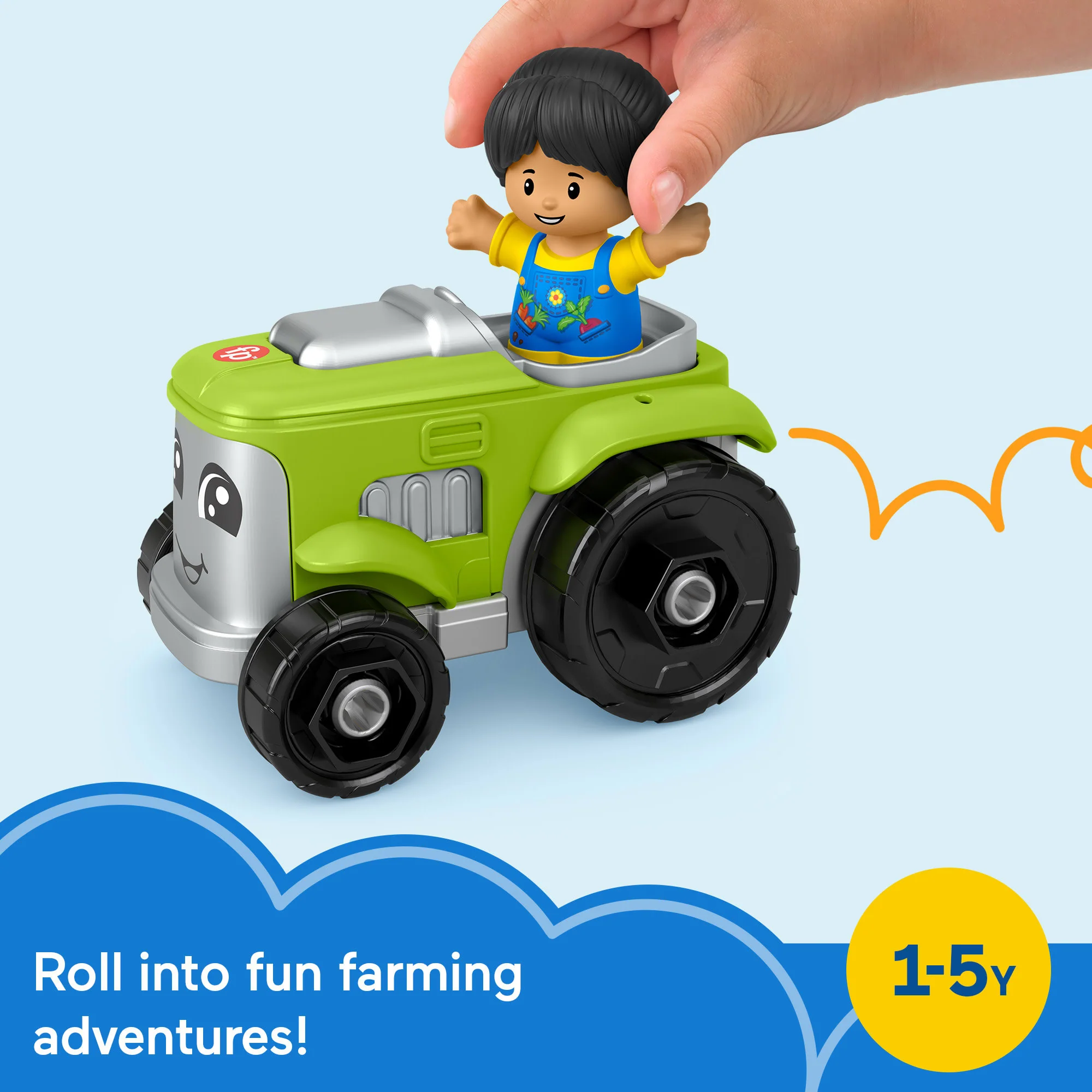Fisher-Price Little People Tractor Farm Toy & Figure Set For Toddlers, 2 Pieces - Image 2