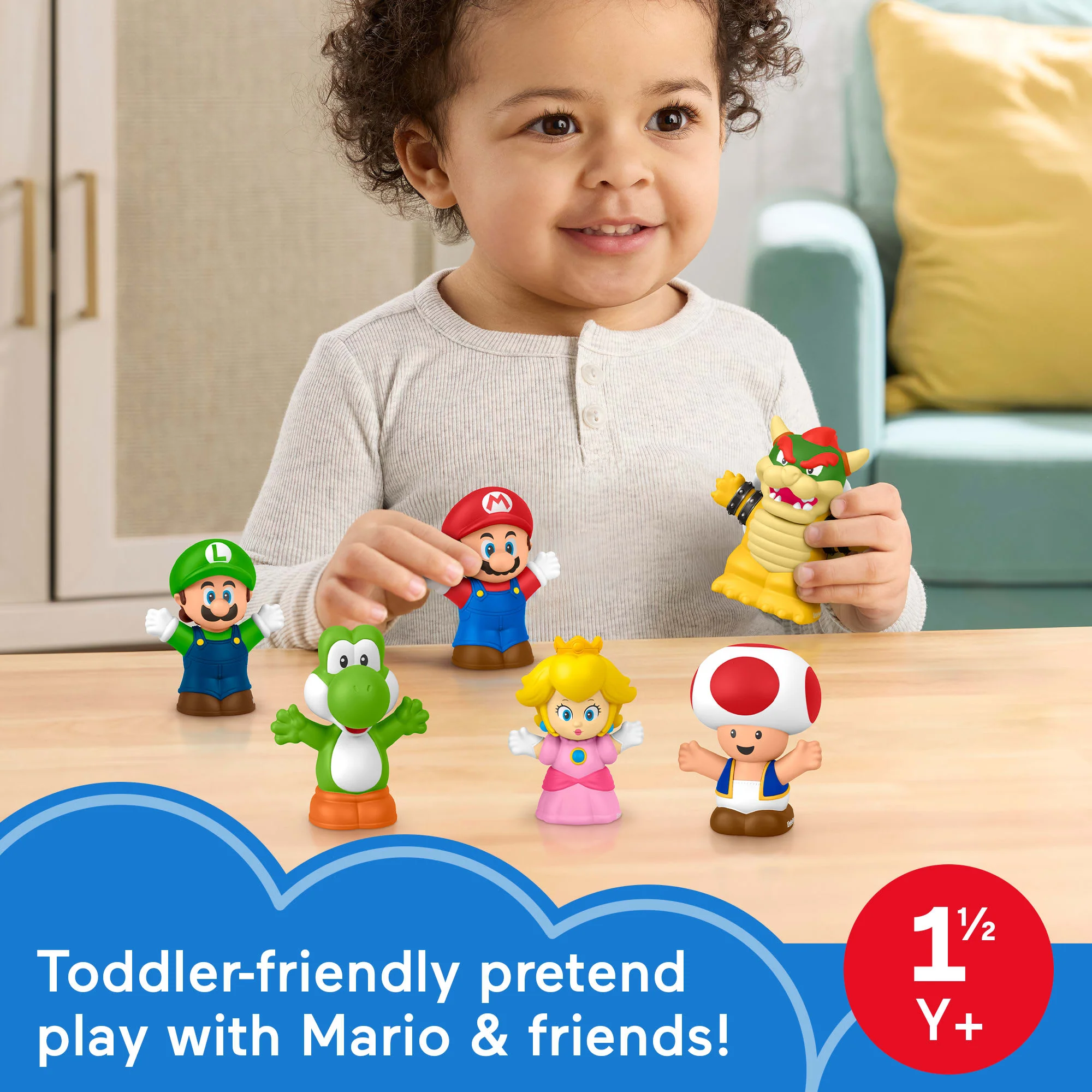 Fisher-Price Little People My Mario Figure 6-Pack Toy Set For Toddlers & Kids - Image 2