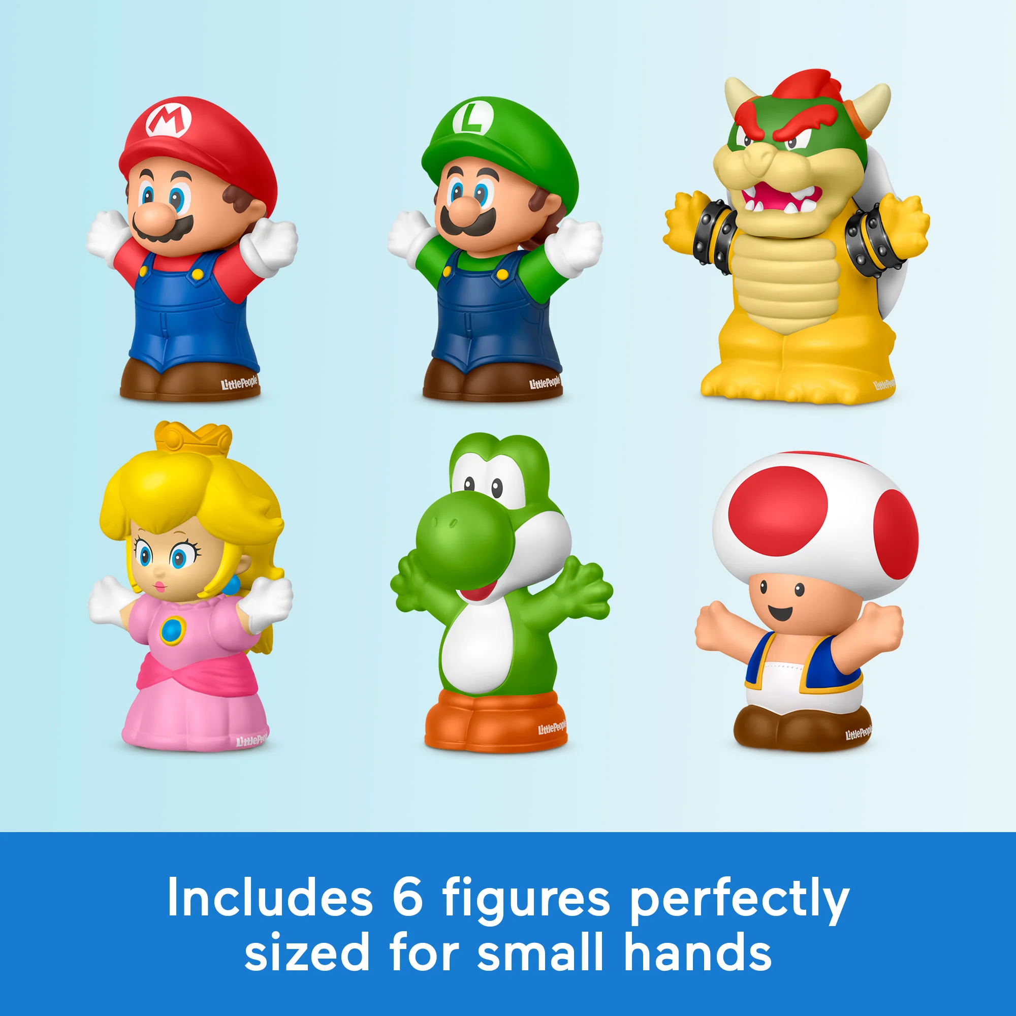 Fisher-Price Little People My Mario Figure 6-Pack Toy Set For Toddlers & Kids - Image 3