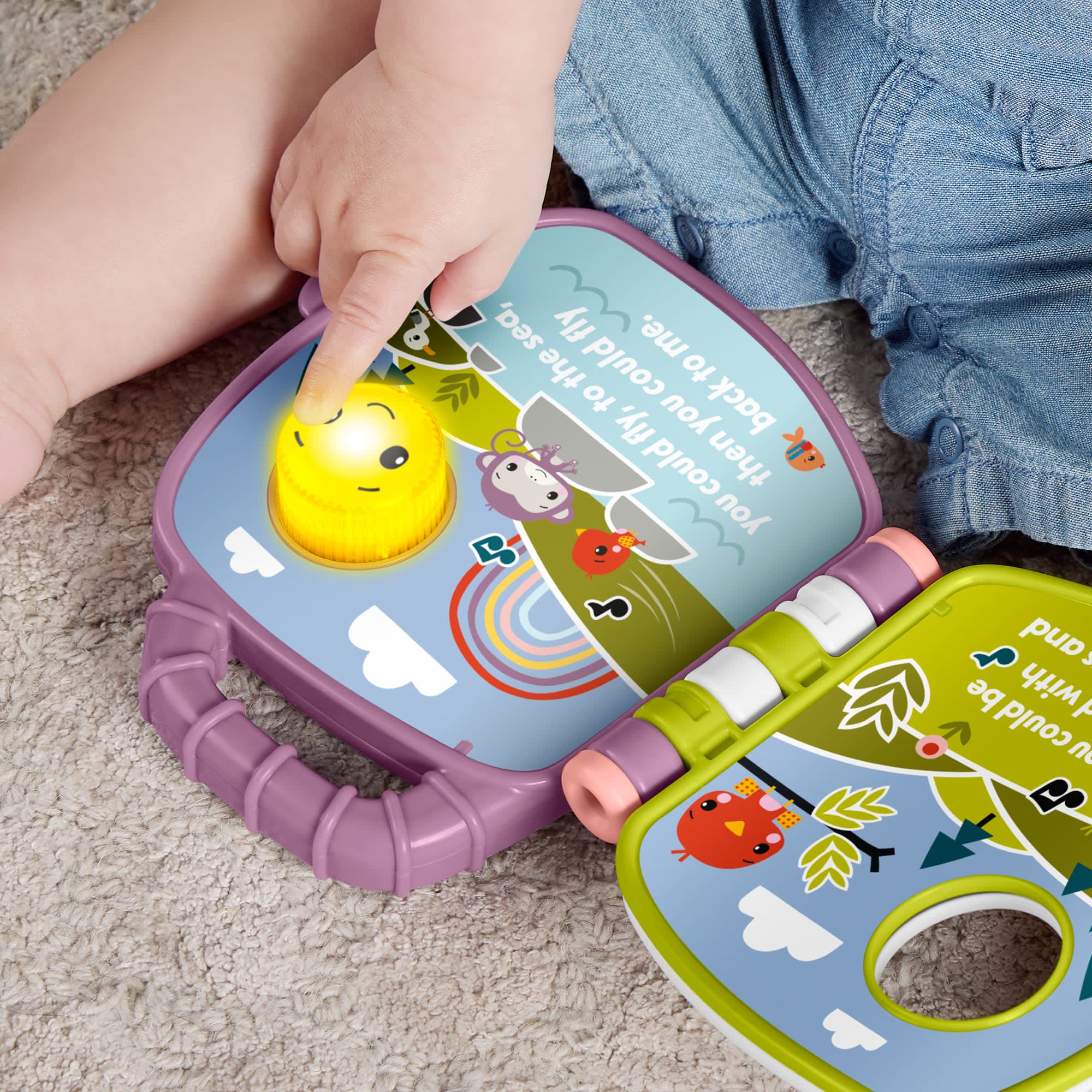 Fisher-Price  Livre Interactif Singe Violet, Avec Lumières et Sons - Image 3