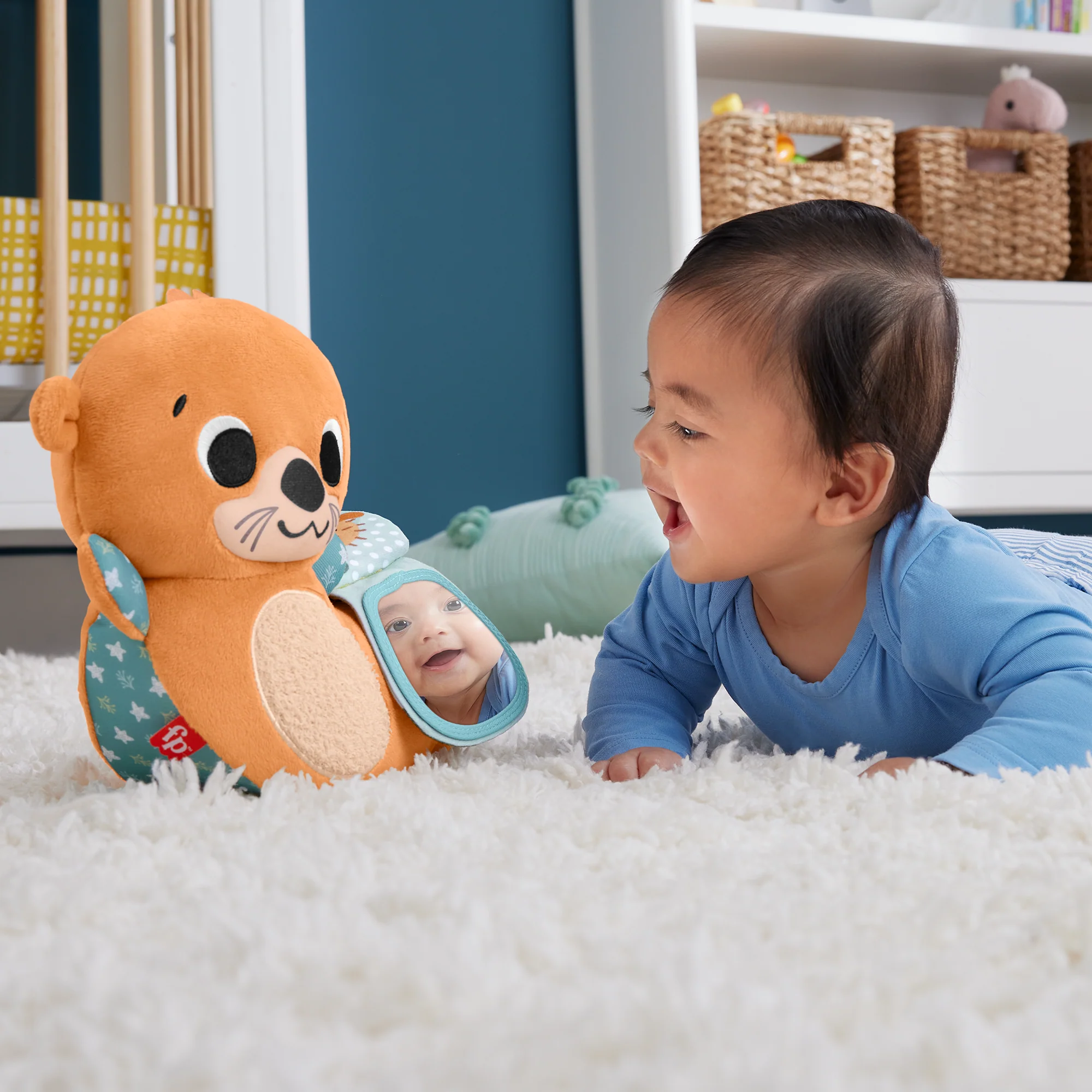 Fisher-Price  Peluche  Loutre Basculante de Jeu Sur Le Ventre2 en 1 - Image 2