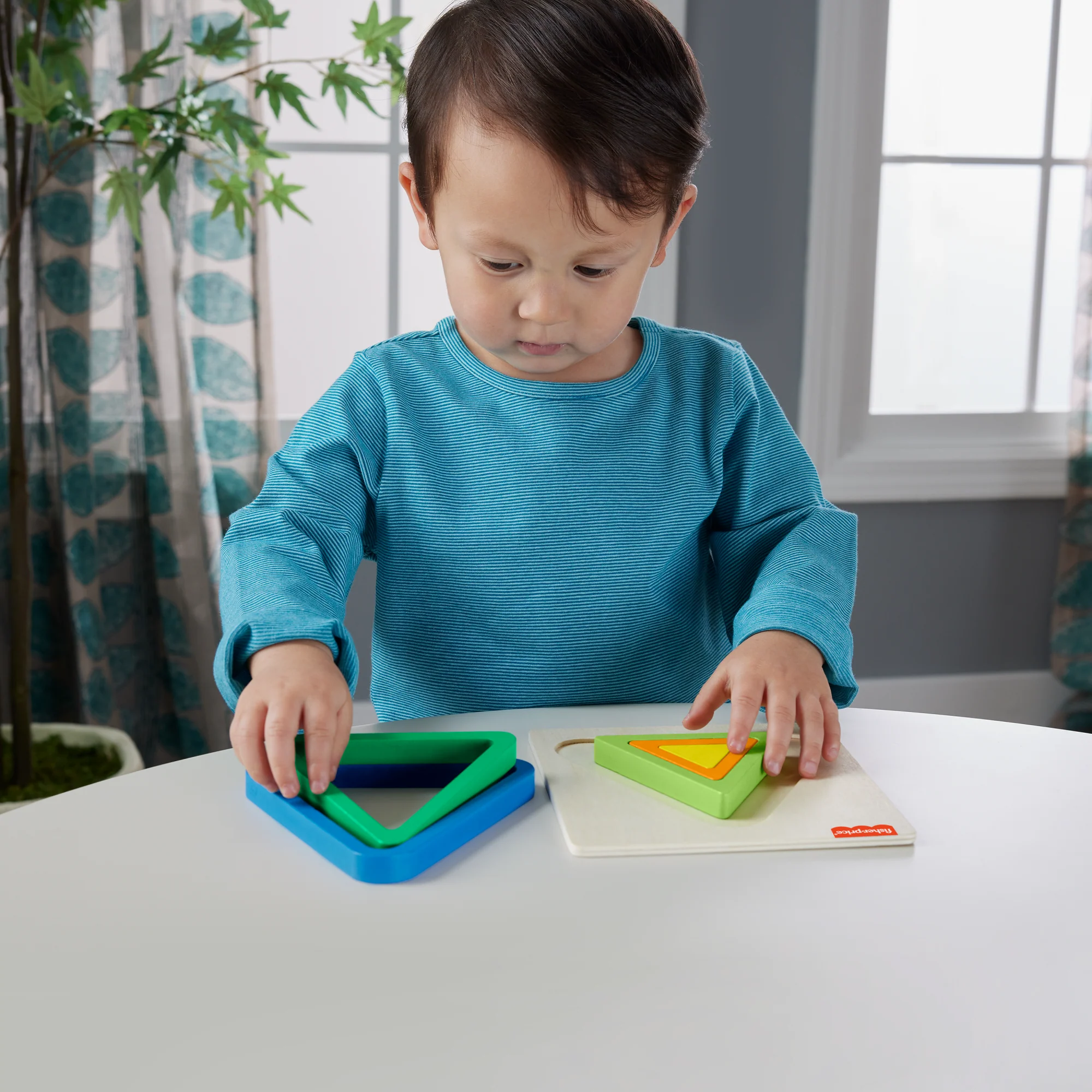 Fisher-Price  Mini Puzzle Arc-en-Ciel en Bois  Triangle, 5Éléments - Image 2