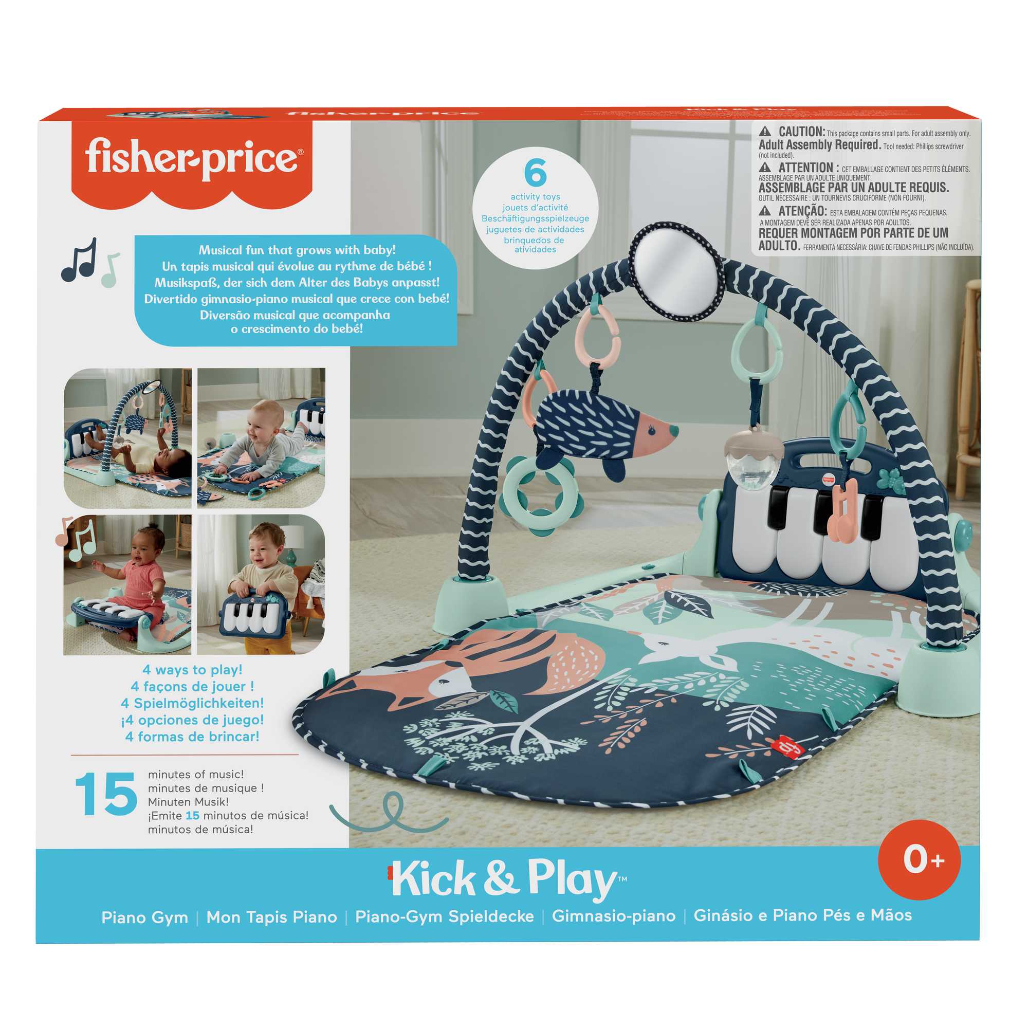 Fisher-Price Tapis D’Activités Pour Bébé, Piano, Jouets, Faon Marine - Image 6