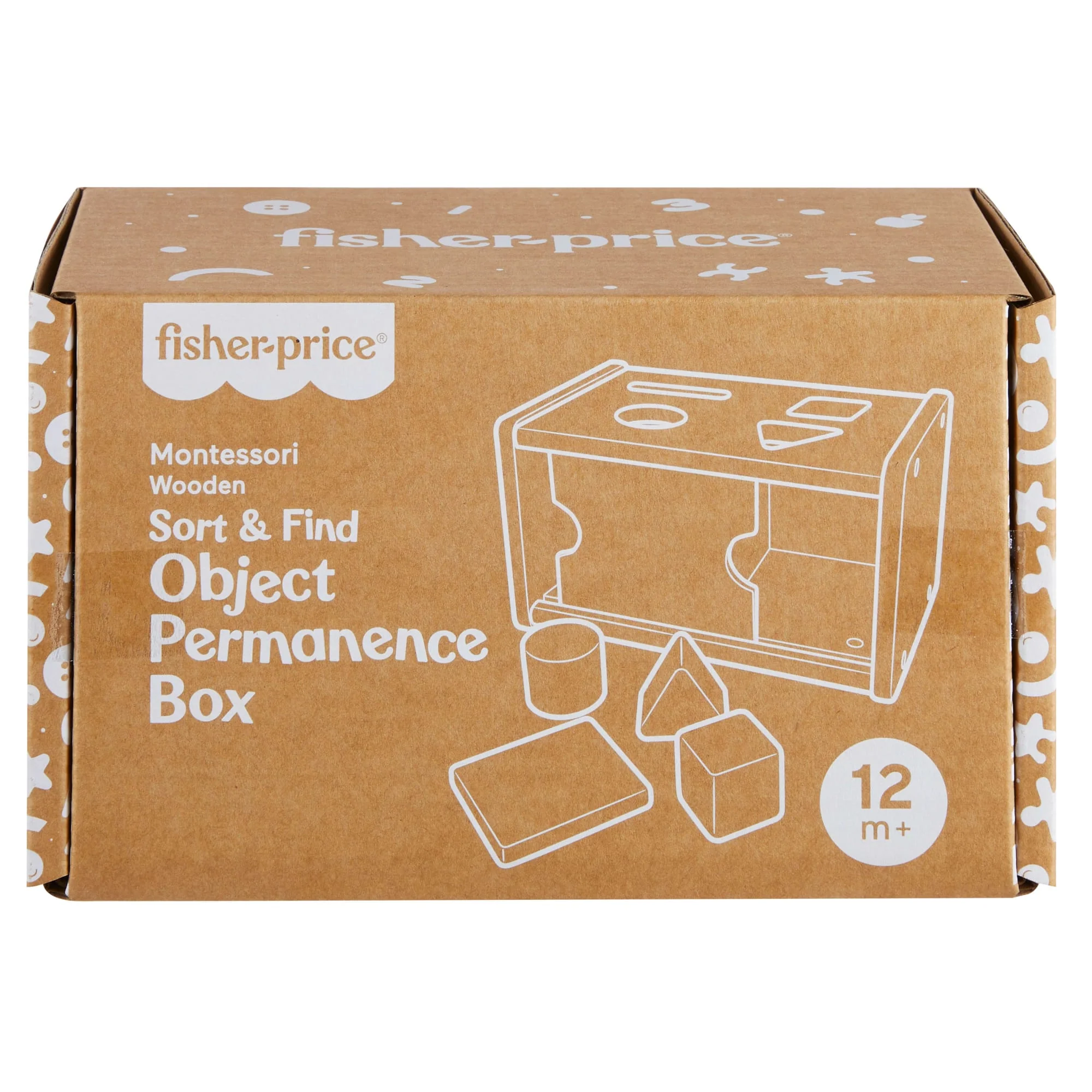 Fisher-Price Montessori Wooden Sort & Find Object Permanence Box, Baby Learning Toy - Image 6